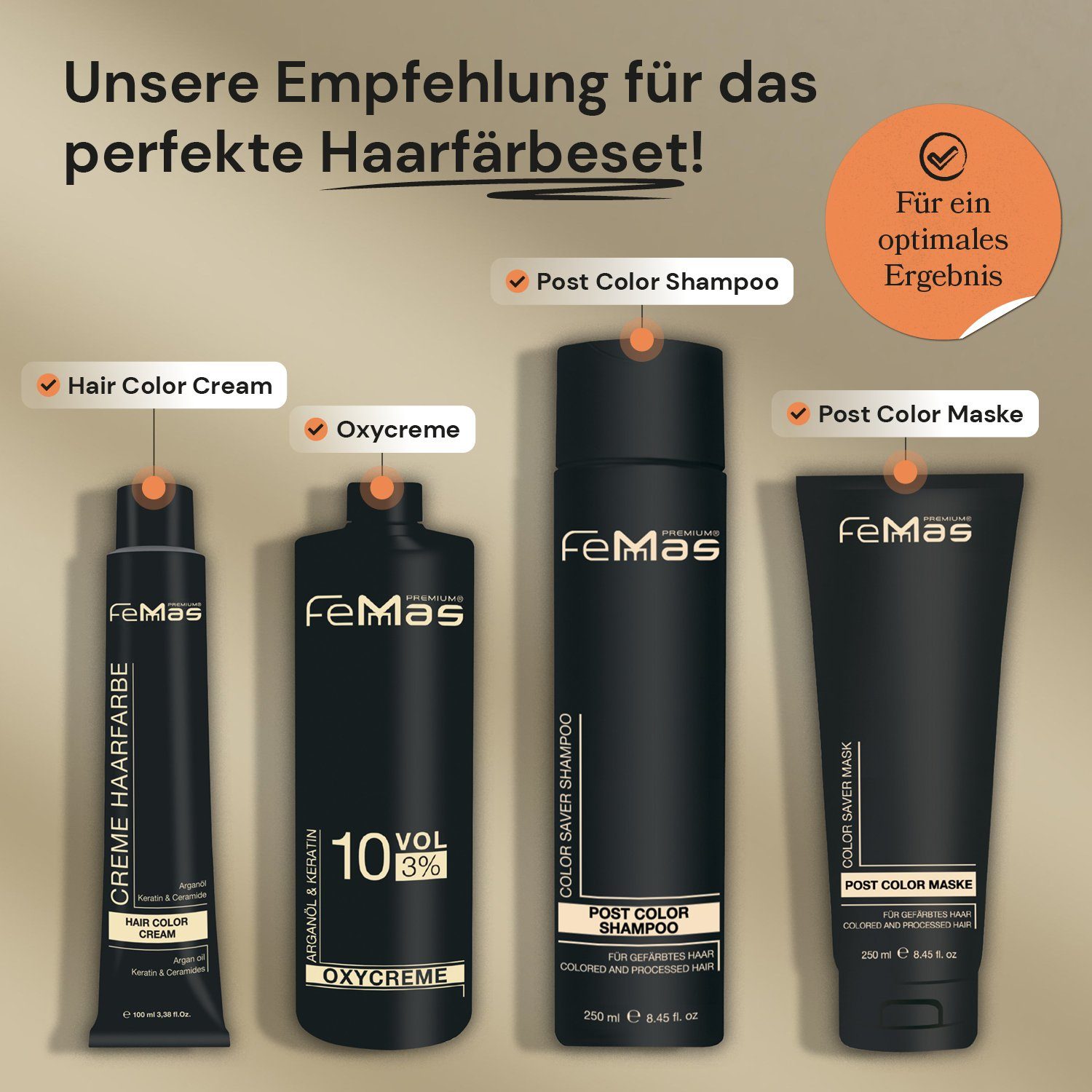 Femmas Premium Haarfarbe Femmas Hair Color, 1-tlg., Profi-Qualität