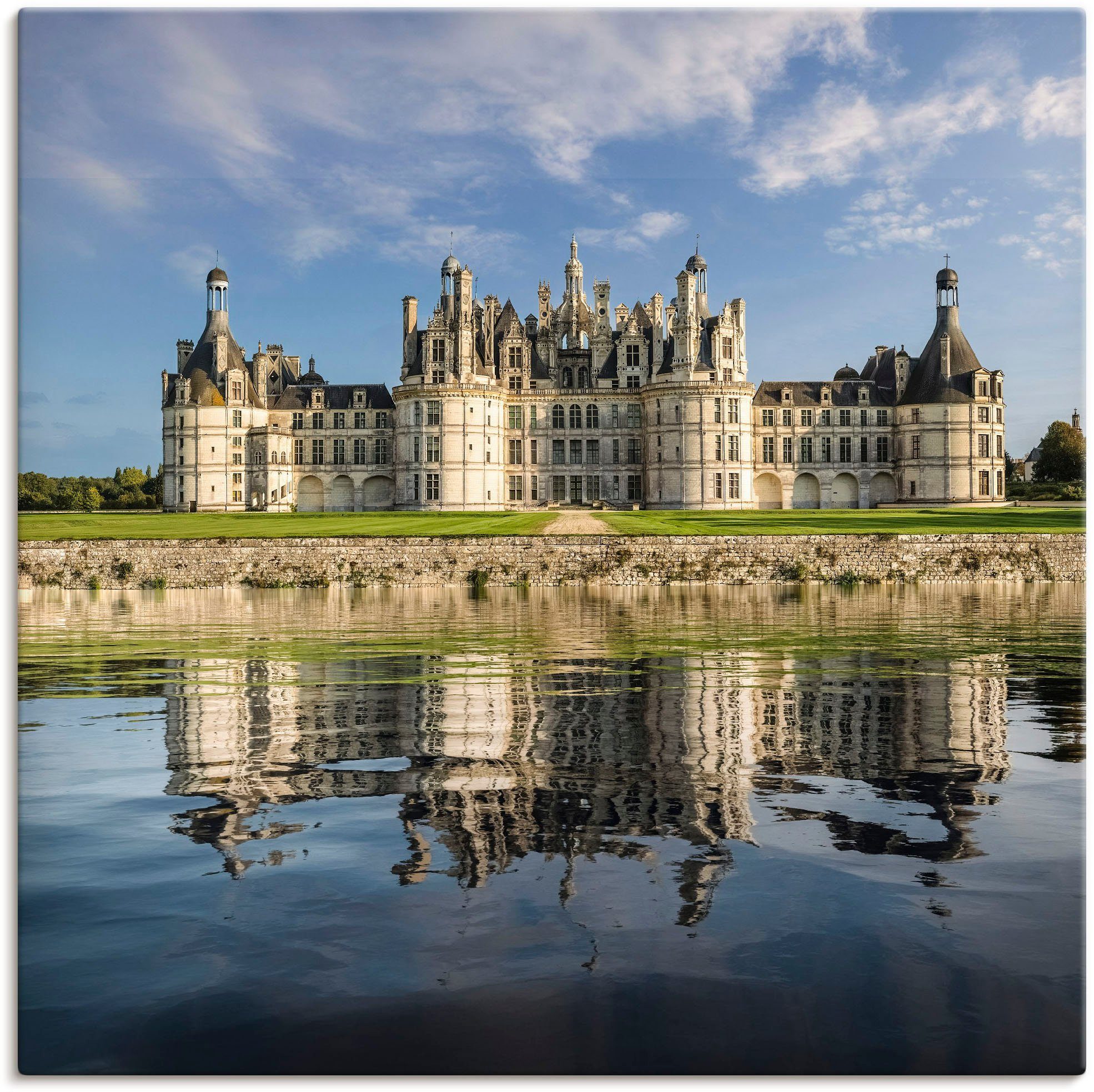 Artland Wandbild Loire-Schloss Chateau Chambord, Gebäude (1 St), als Alubild,  Leinwandbild, Wandaufkleber oder Poster in versch. Größen