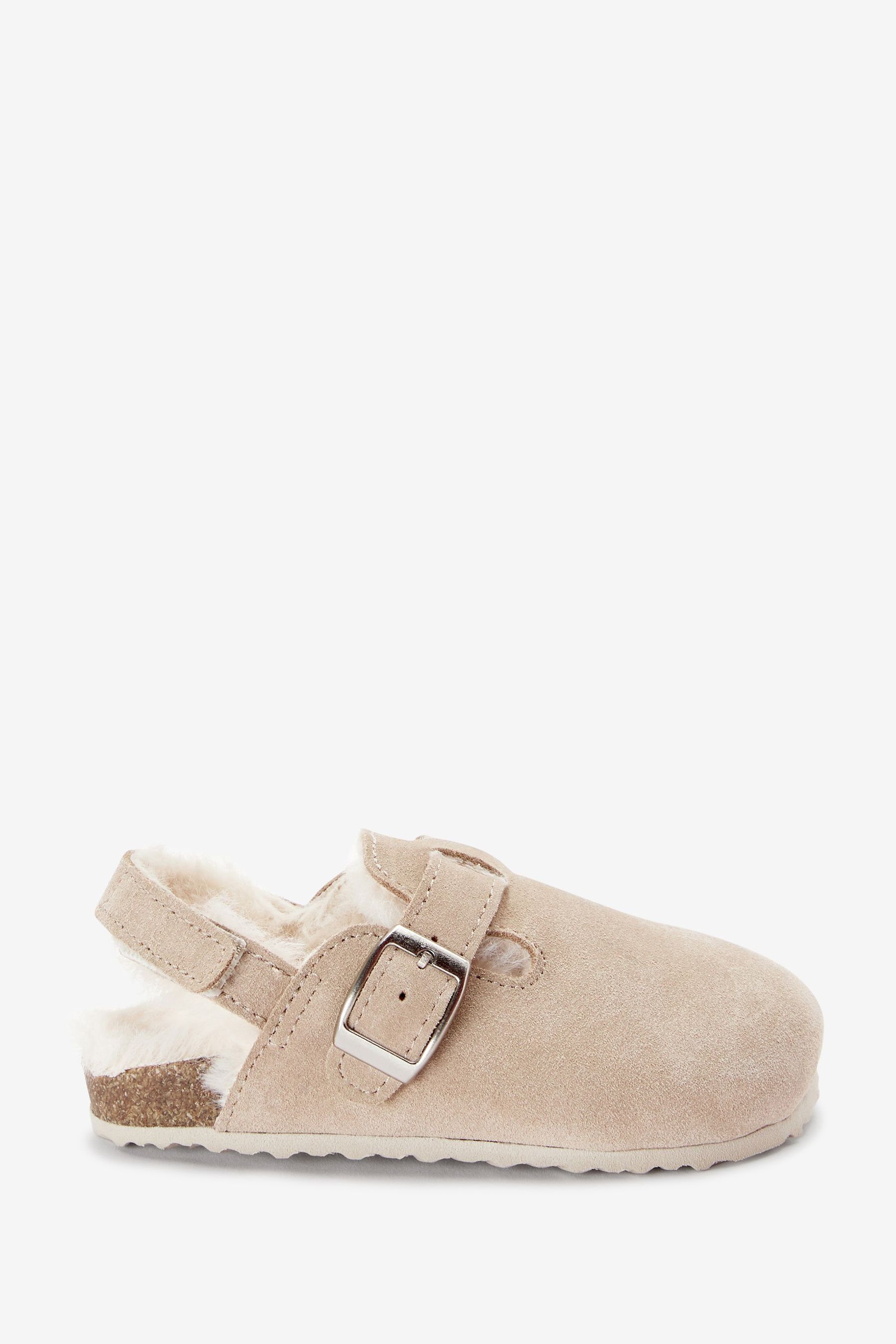 Next Pantoletten mit Kork-Fußbett Hausschuh (1-tlg) Beige Leather