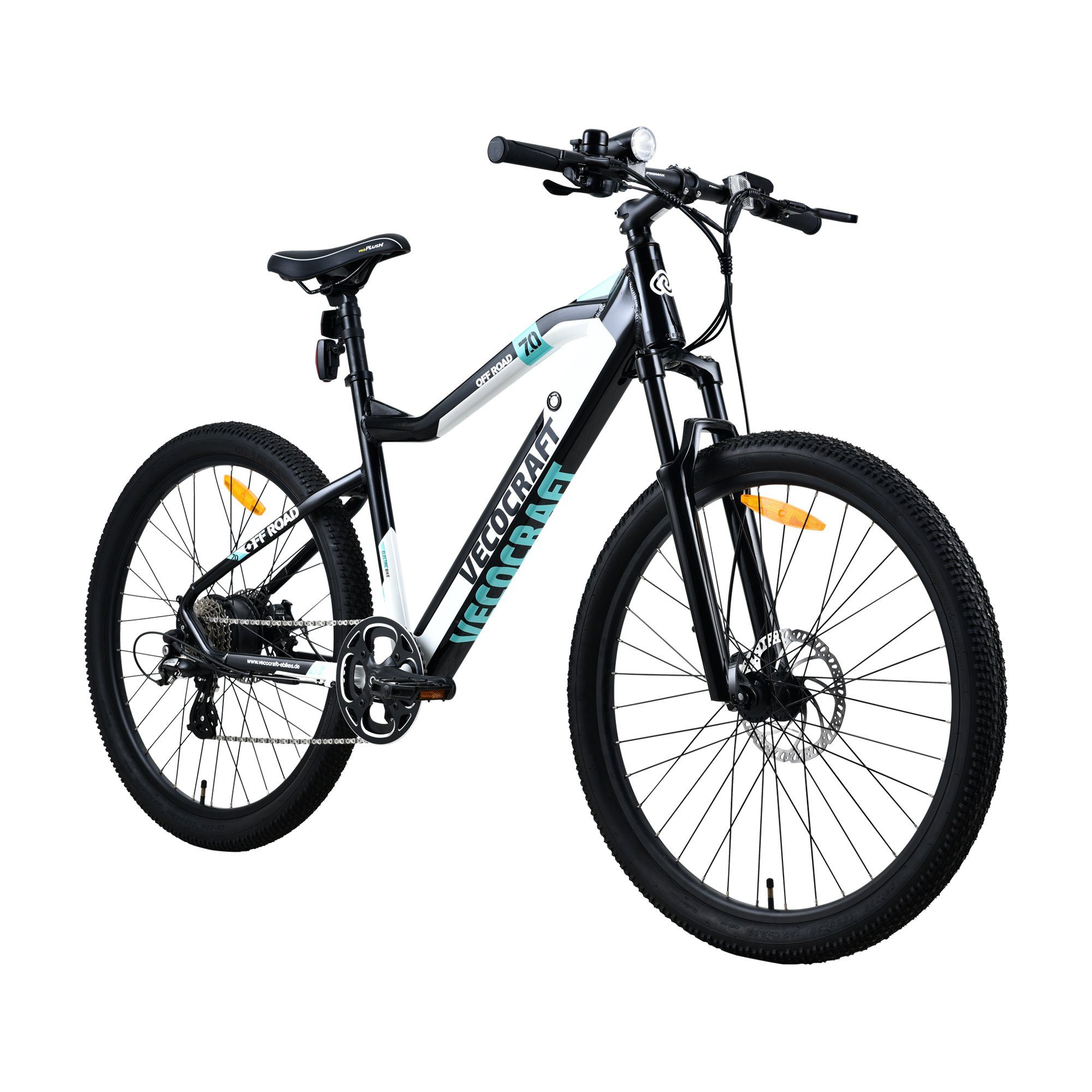 VECOCRAFT E-Bike Mountainbike OFFROAD 10.4AH 27.5 Zoll, 8 Gang Shimano, Kettenschaltung, Heckmotor