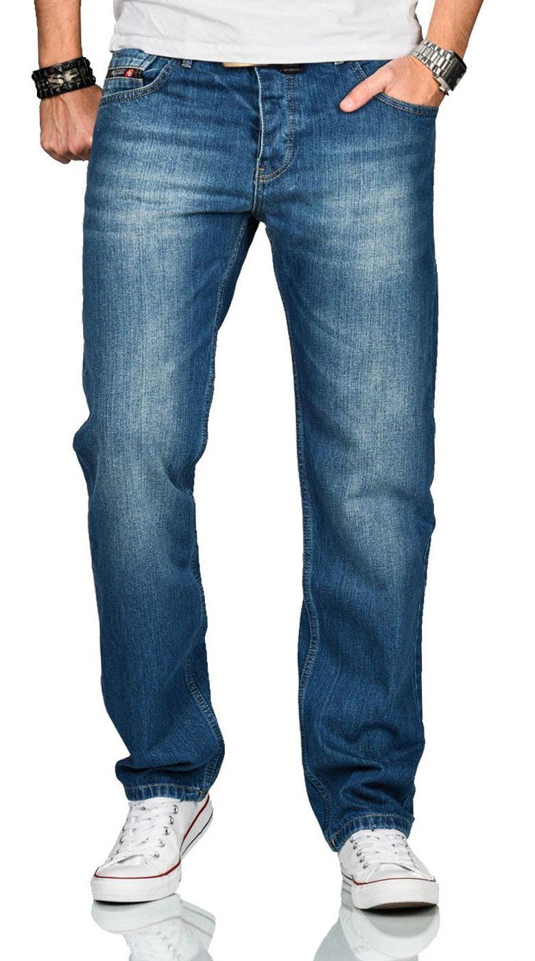 Alessandro Salvarini Straight-Jeans ASBeppo mit geradem Bein blau