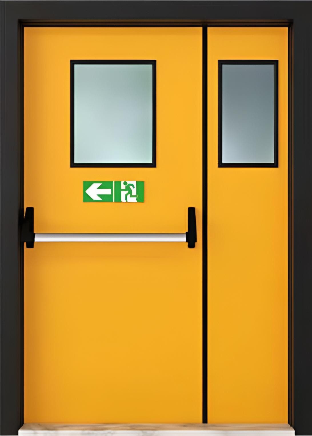 JVmoebel Brandschutztür Gelbe Brandschutztür Designer Notausgang Sicherheitstüren, Made in Europa