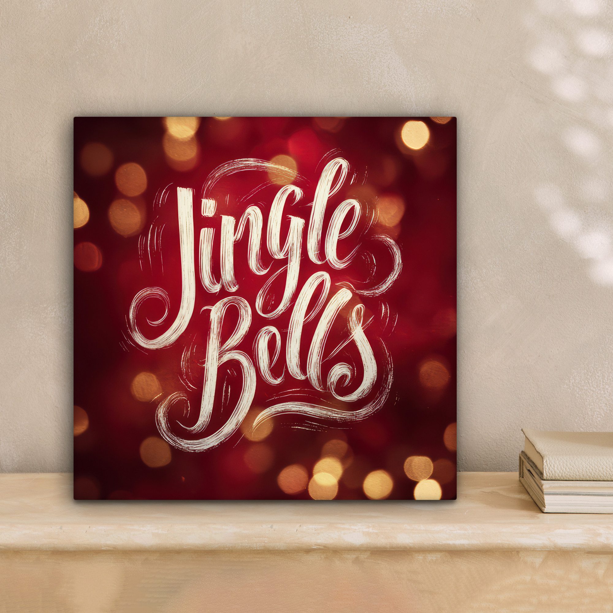 OneMillionCanvasses® Leinwandbild Jingle - Bells - Weihnachten - Rot, Fotod günstig online kaufen