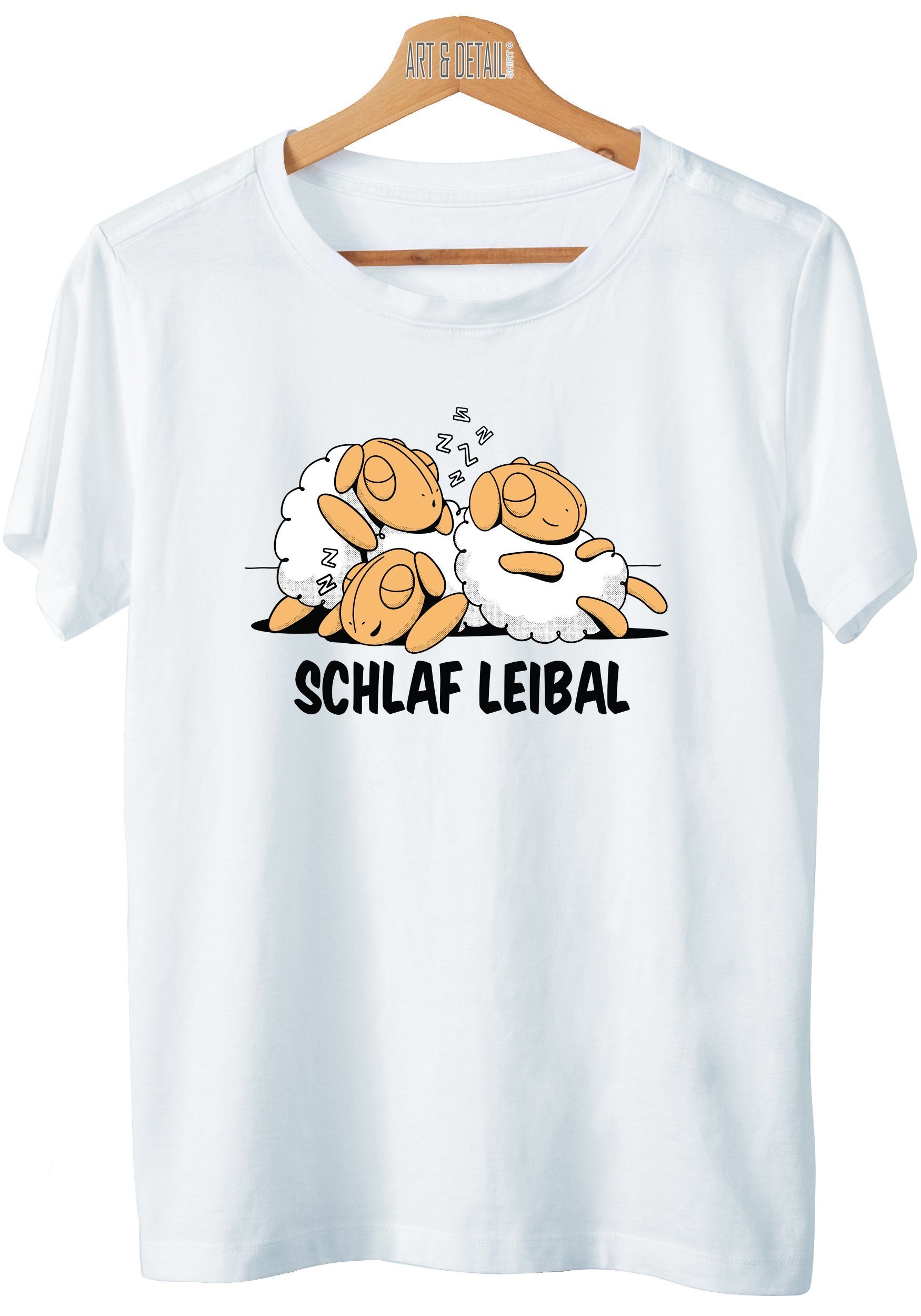 T-Shirt Offizielles Schlafshirt mit Schafen Schlaf Leibal Nachthemd