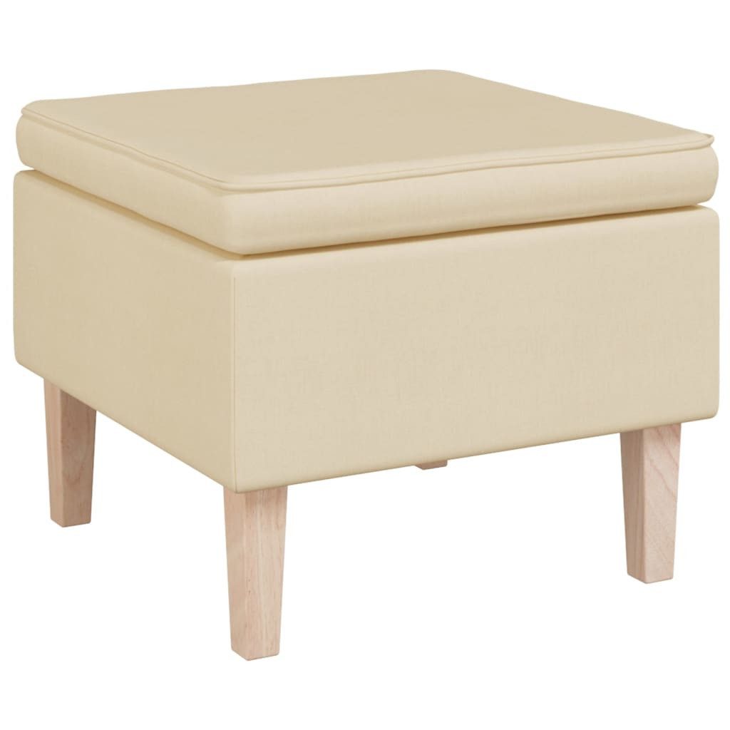 vidaXL Hocker Hocker mit Holzbeinen Creme günstig online kaufen