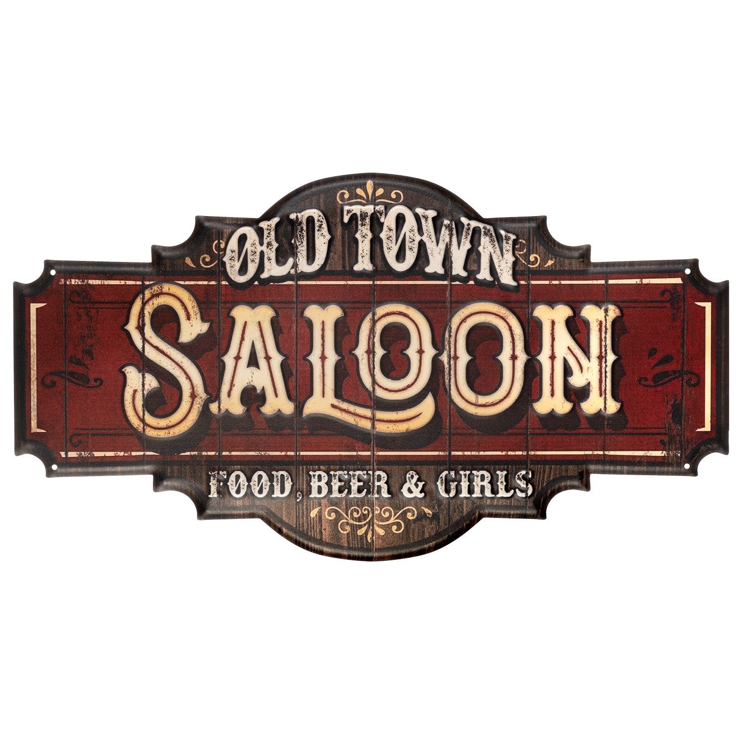 Moritz Metallschild Saloon Western Food Beer Girls, Vintage Retro Deko Schi günstig online kaufen