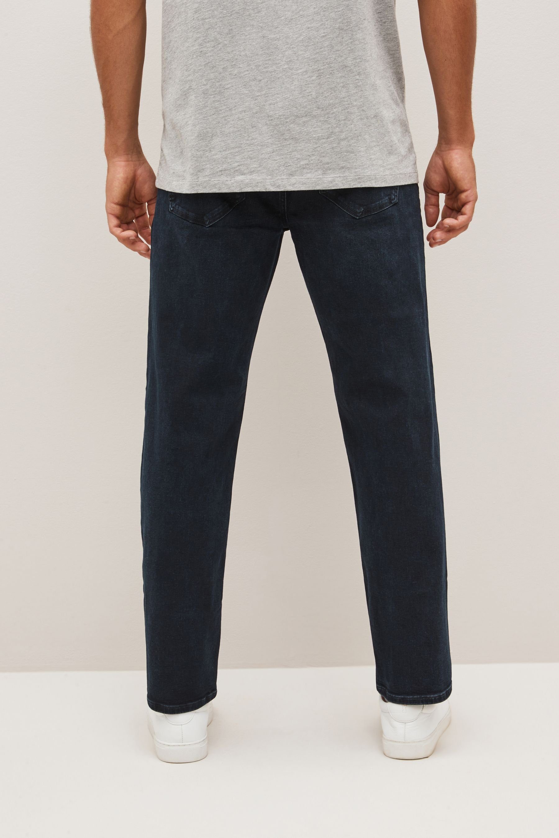 Next Straight-Jeans Straight-Fit Stretch-Jeans mit Gürtel (1-tlg) günstig online kaufen
