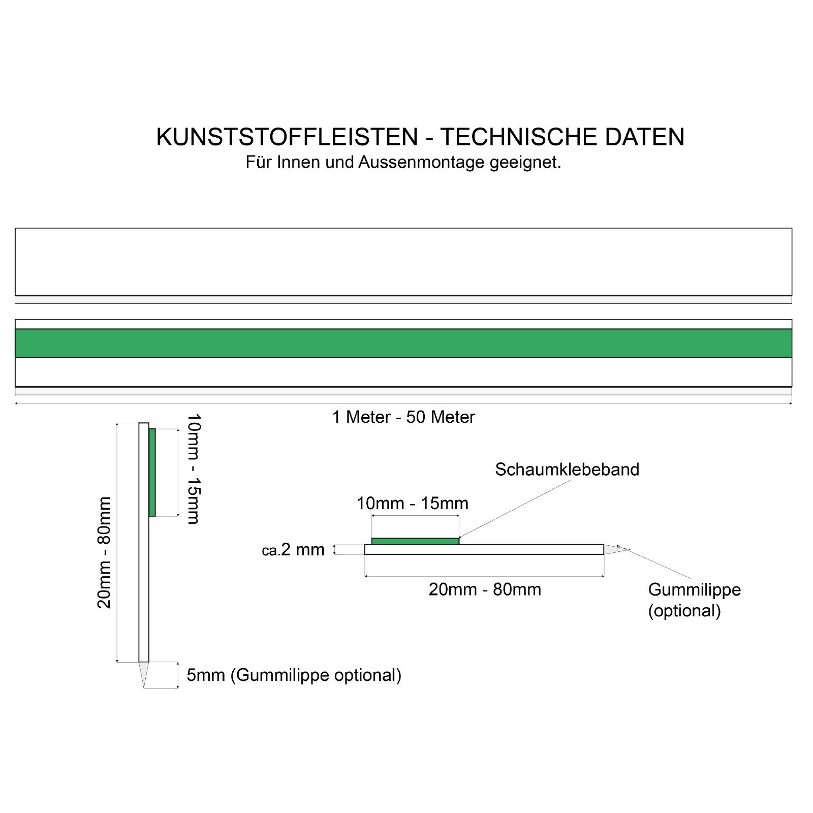 Nobily Fensterleiste 30mm OHNE Lippe, 1-60m, Zierleisten zur Montage, selbstklebend, Kunststoff, in verschiedenen Farben erhältlich – Bild 5 von 5