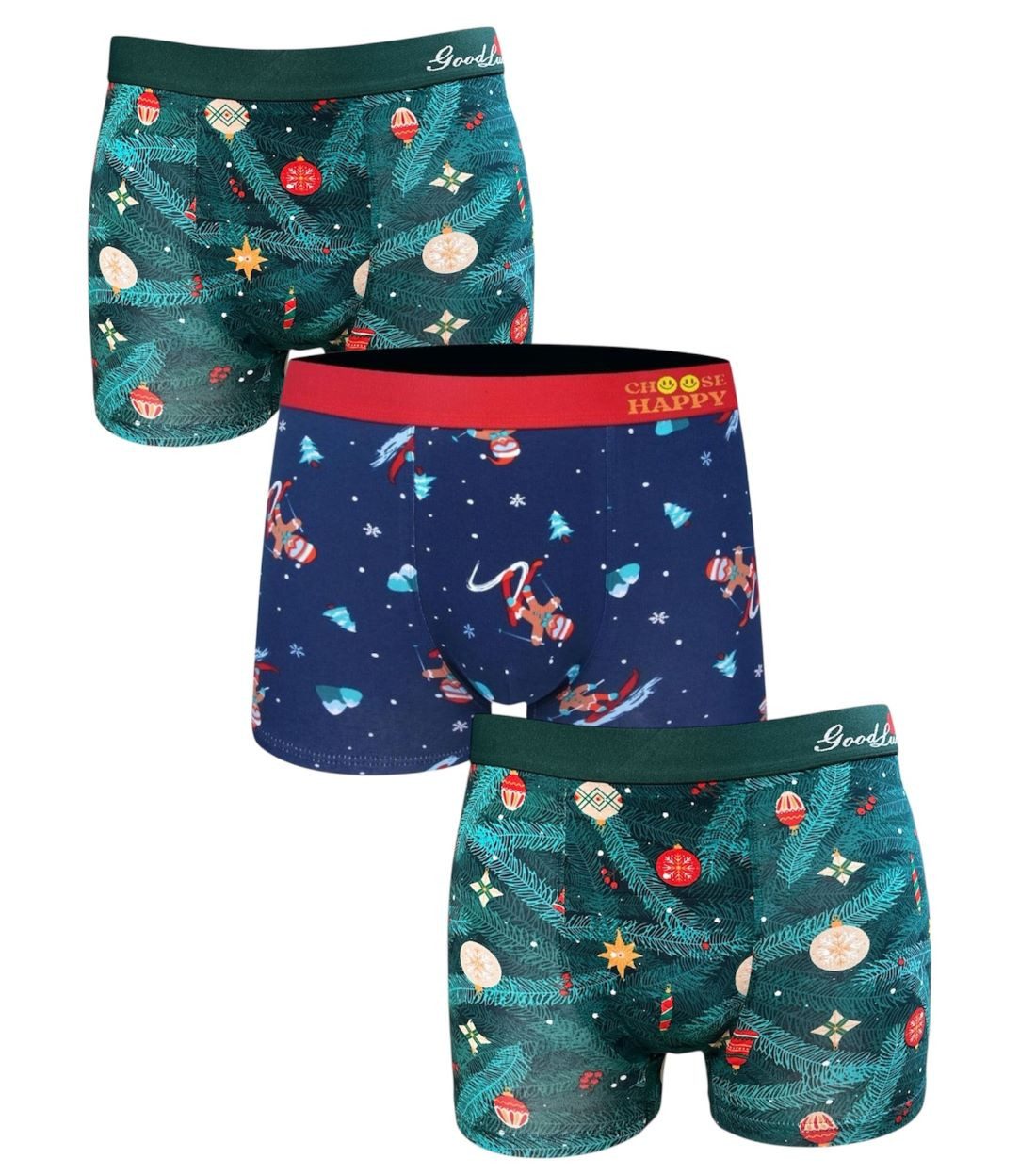 Toker Collection® Боксерські чоловічі труси, боксерки Weihnachts Boxershort 3er Pack bunter Mix, M - 2 XL, Baumwolle (Packung, 3er Pack) mit Weihnachtsmotiv