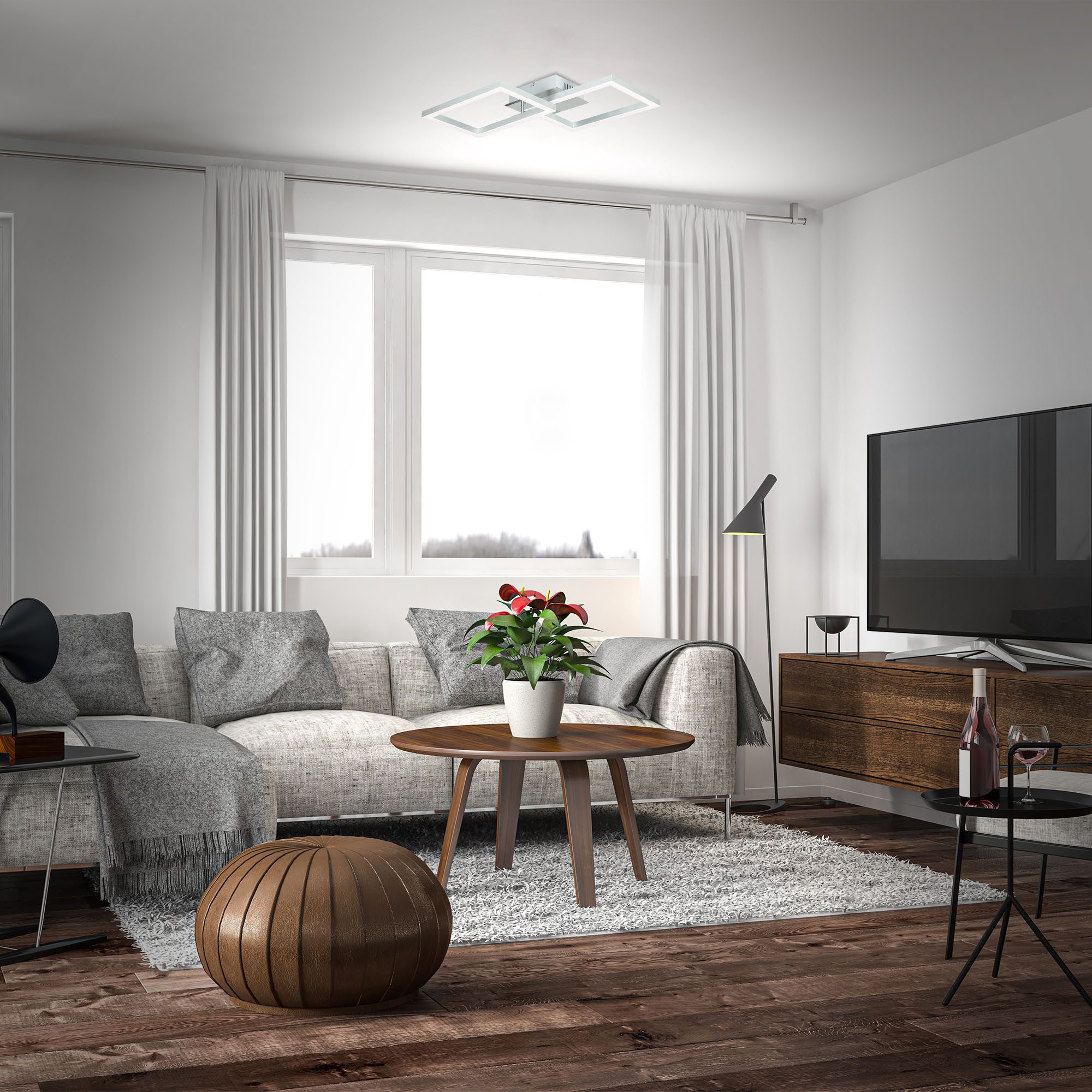 B.K.Licht LED Deckenleuchte Smarte LED-Deckenleuchte, mit Farbwechsel, Lich günstig online kaufen