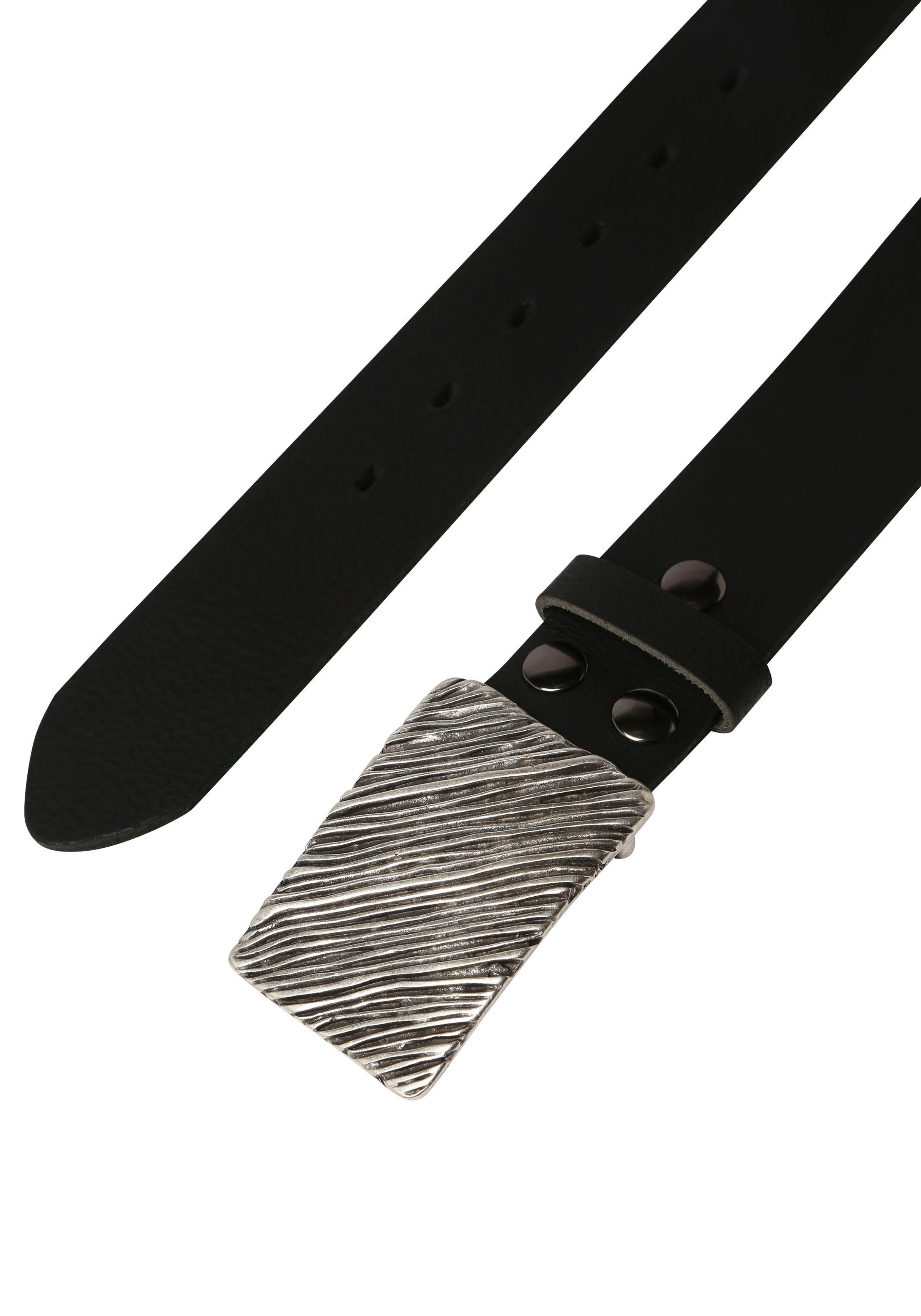 Rettungsring Gürtel Ledergürtel »Wasserbüffel Schwarz«, mit austauschbarer günstig online kaufen