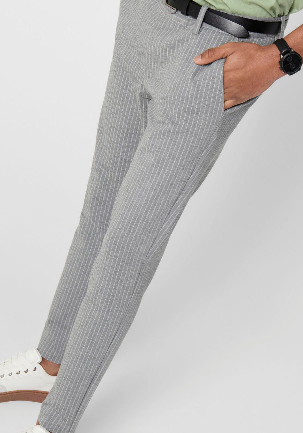Chinohose MARK SONS PANT light-grey-melange ONLY &