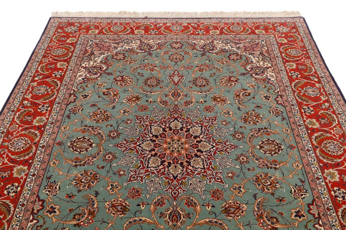 Orientteppich Isfahan Seidenkette 152x237 Handgeknüpfter mm Trading, rechteckig, 6 Höhe: Orientteppich, Nain