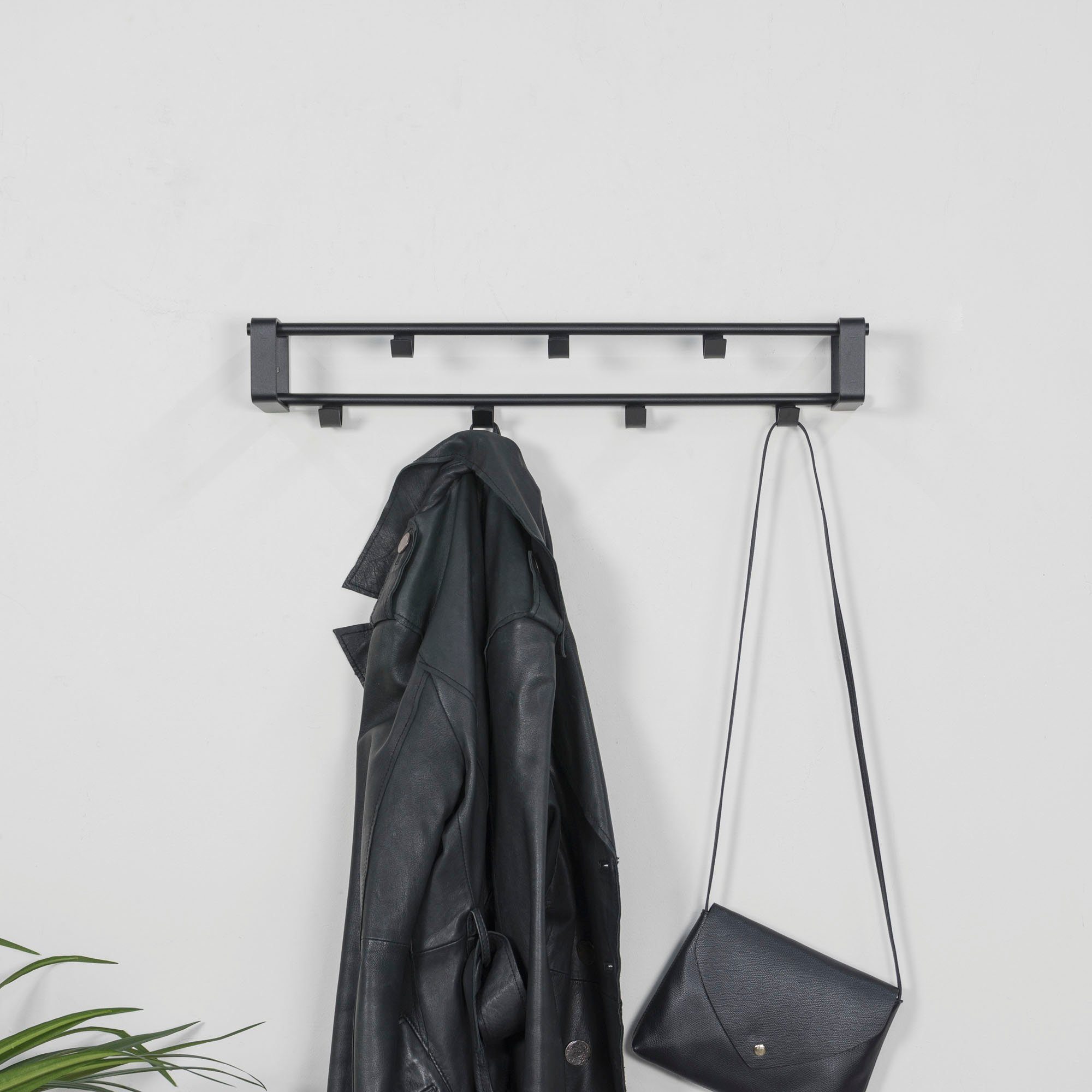 Spinder Design Garderobenhalter Rex Garderobenhakenleiste, Metall, Breite 60 cm, 7 Haken