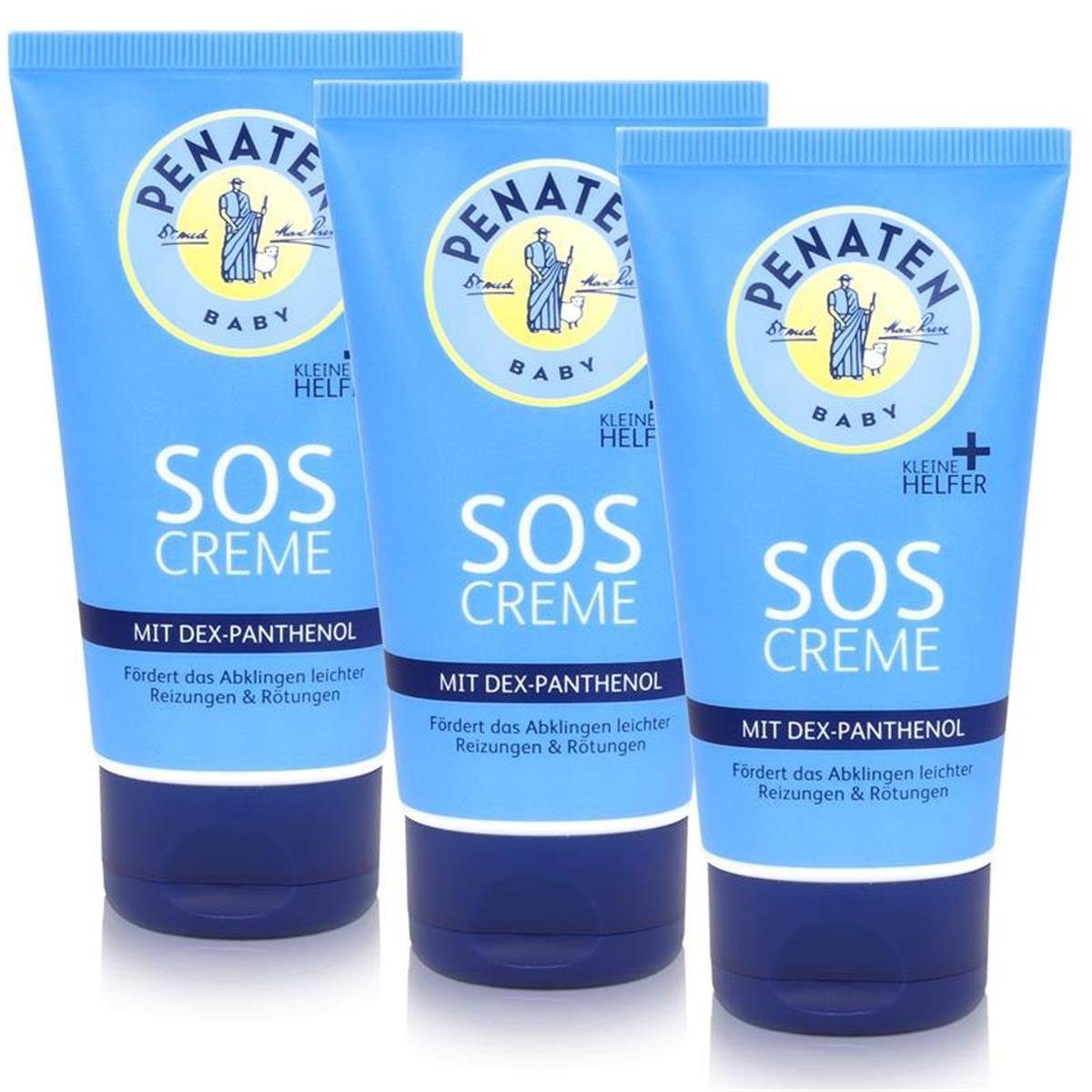 PENATEN Babypflege-Set Penaten Baby SOS Creme 75ml - Mit Dex-Panthenol- kleiner Helfer (3er P