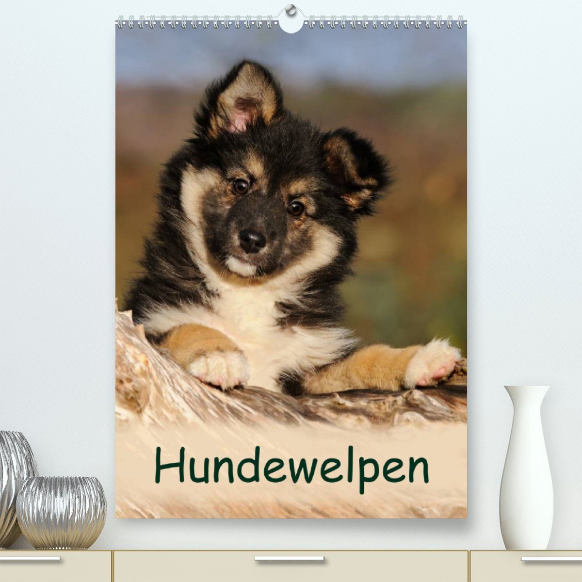 CALVENDO Wandkalender Hundewelpen (Premium, hochwertiger DIN A2 Wandkalender 2023, Kunstdruck in Hochglanz)