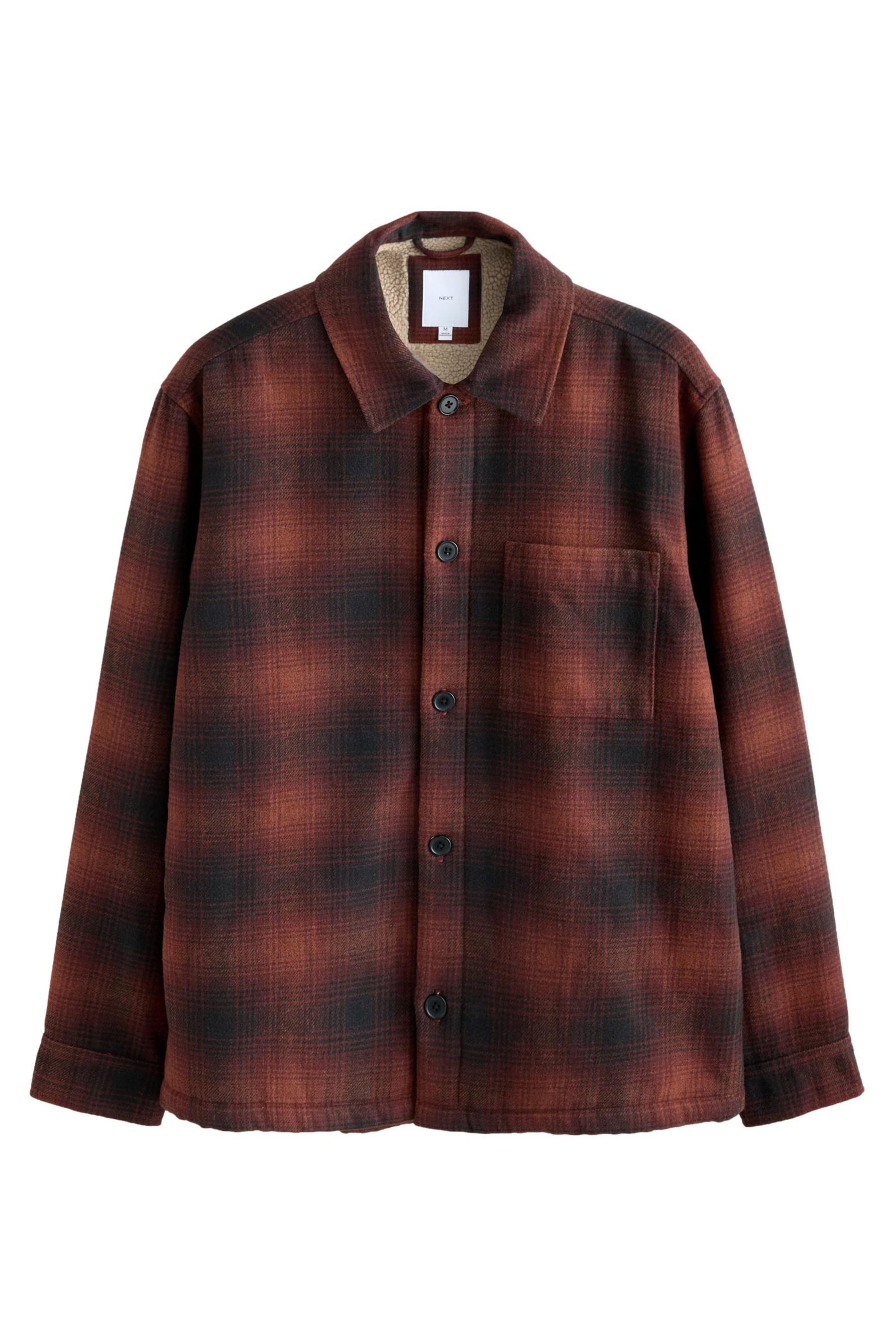 Next Hemdjacke Karierte Hemdjacke mit Teddyfellfutter (1-St)