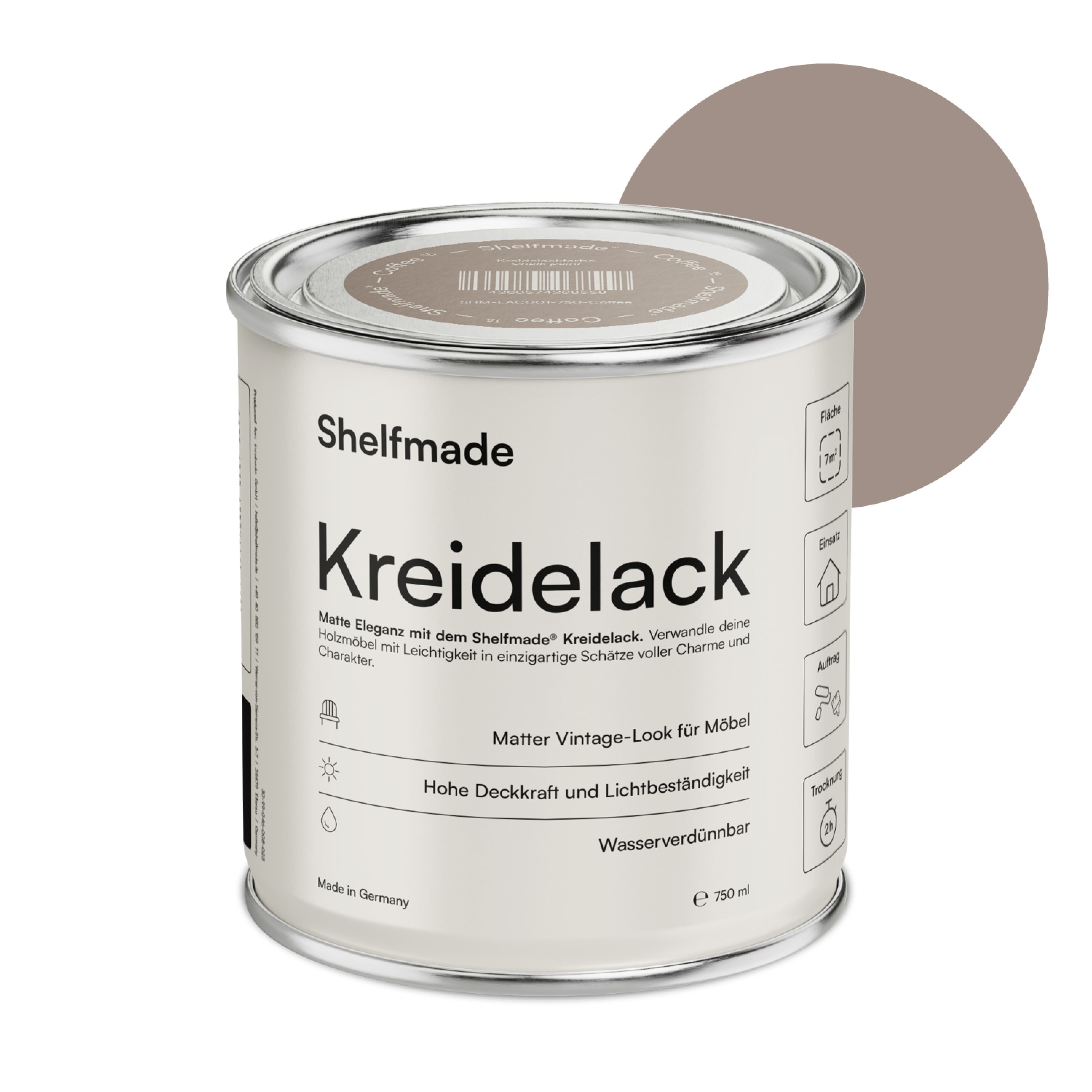 shelfmade Kreidefarbe Kreidefarbe Möbel Shabby Chic Holzlack DIY - Chalk Paint matter Look