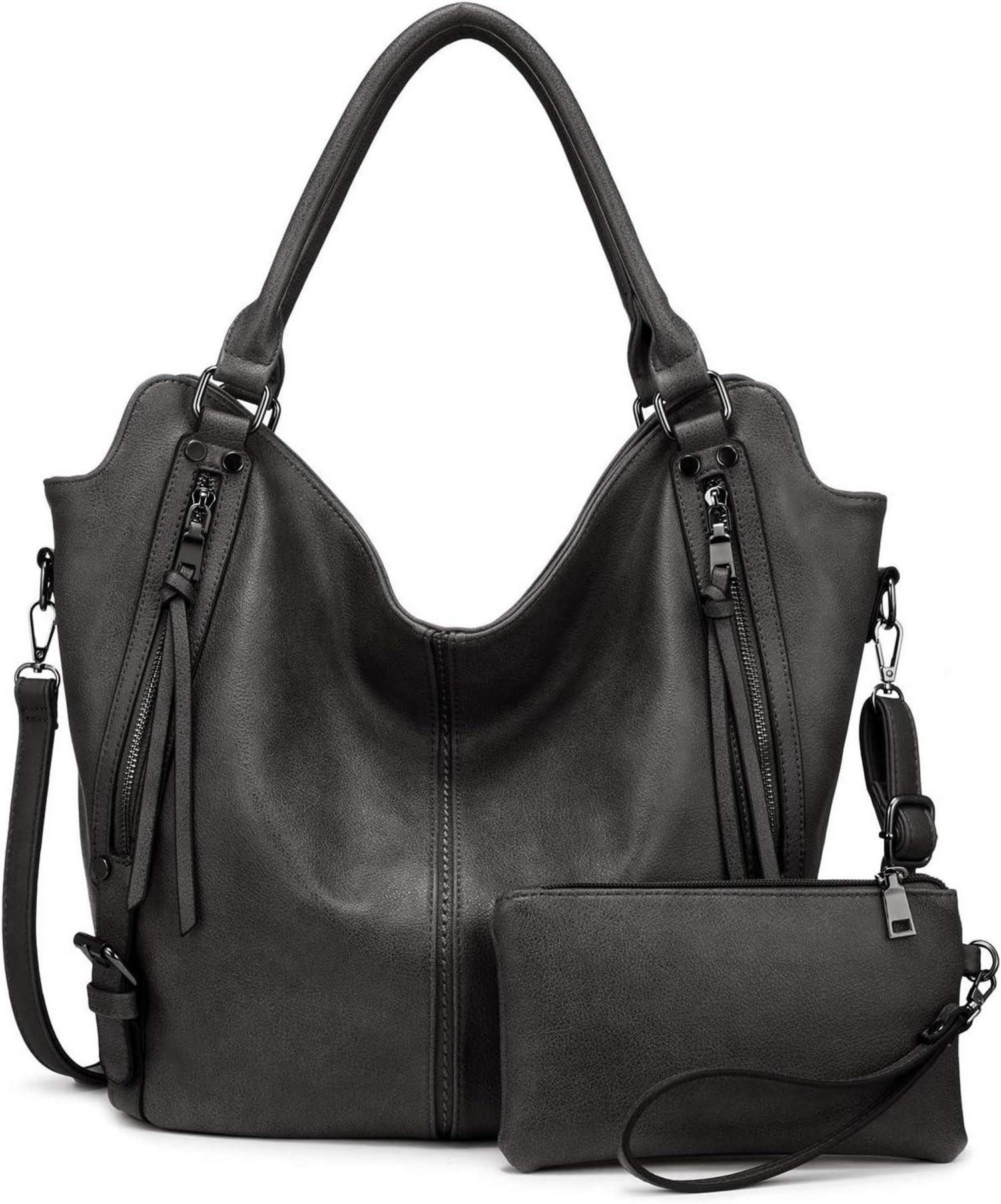 Handtasche Damen Handtaschen Set Shopper Umhängetasche Geldbörse 2-teilig