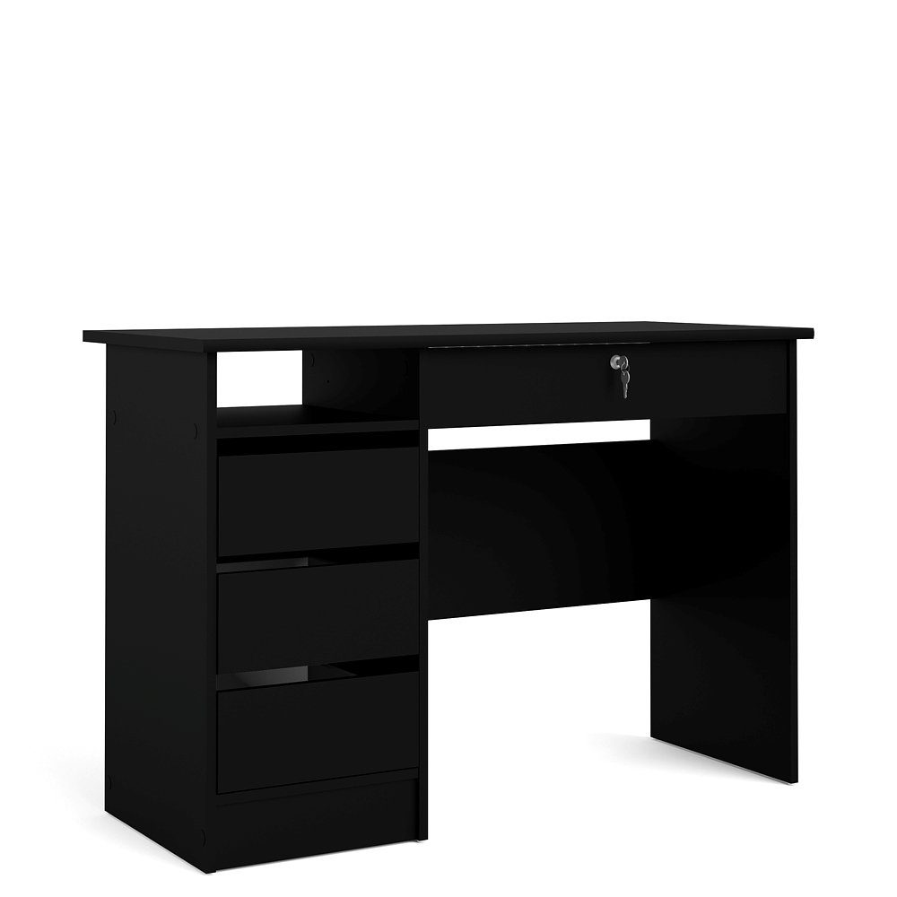 Schreibtisch Plus 1 Schublade Regal, ebuy24 Schreibtisch mit Schwarz kleinen 3
