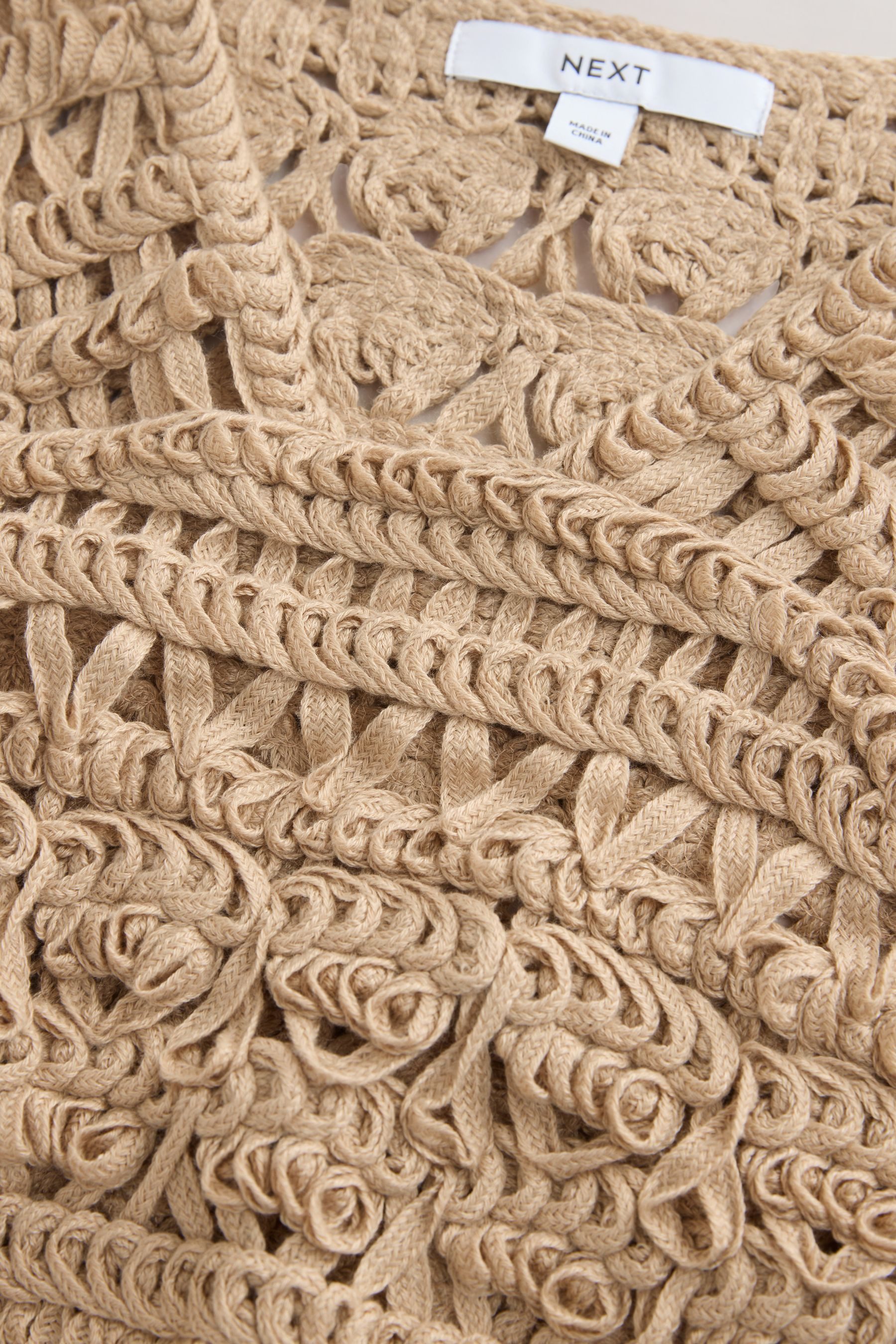 Next Neckholdertop Neckholder-Trägertop mit Häkeldetail (1-tlg)