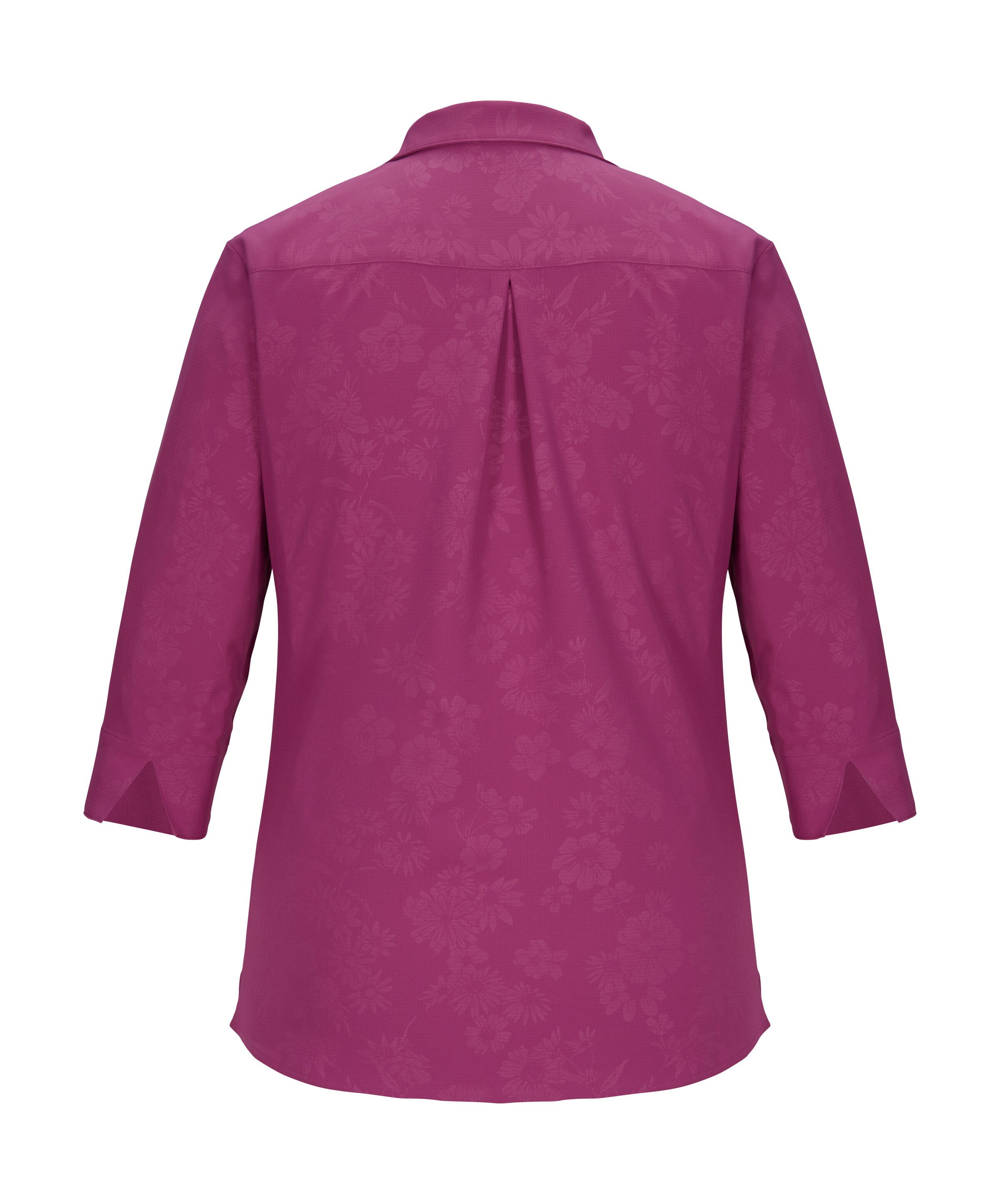 Killtec Funktionshemd KOS 62 WMN WVN SHRT Schnelltrocknende Bluse mit floralem Print und Rückenraffung
