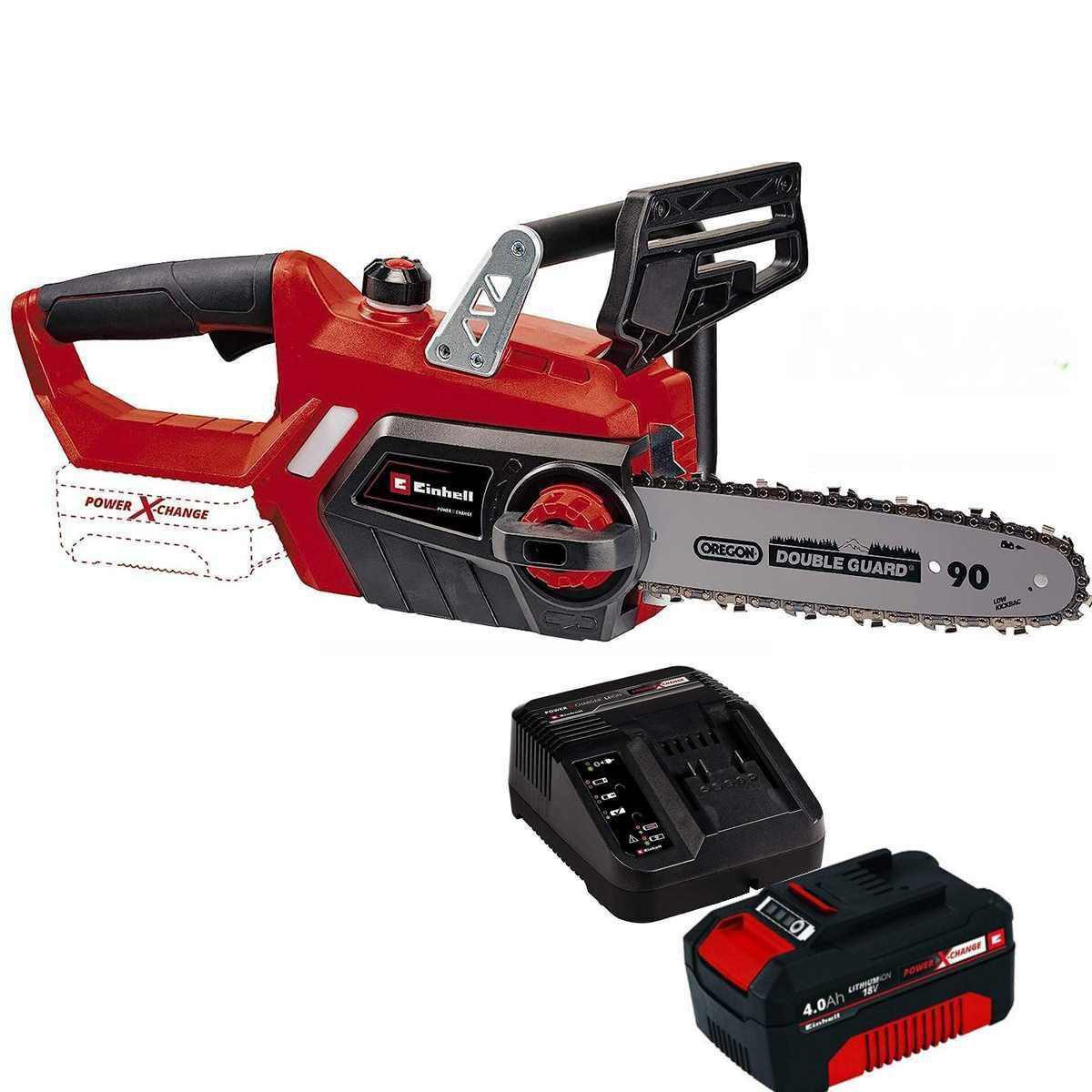 Einhell Akku-Kettensäge Akku-Kettensäge GE-LC 18/25 Li X-Change 18V + Akku 4.0 Ah & Ladegerät