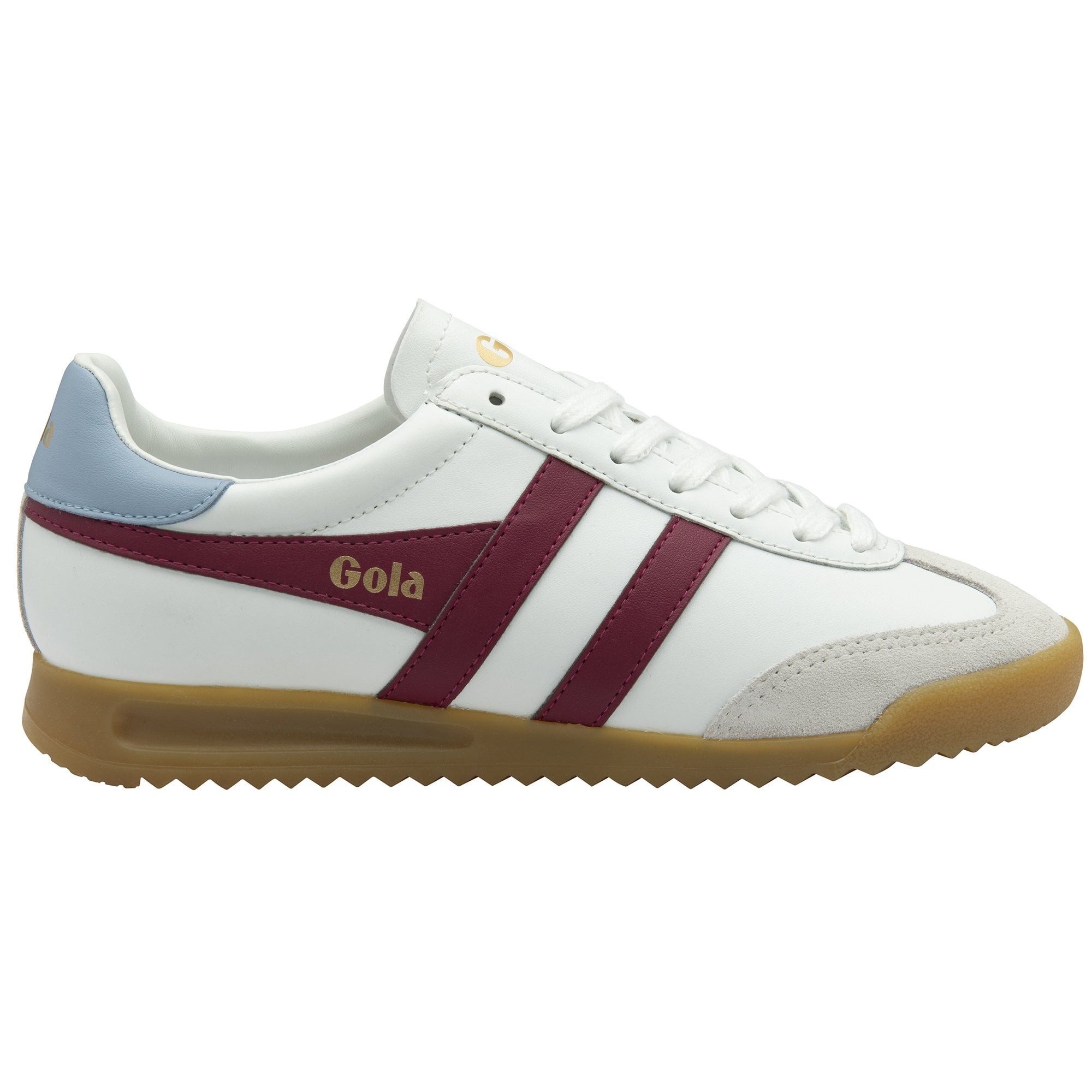 Gola Torpedo Leder 2025 weiss/kirschrot/himmelblau Damen Sneaker