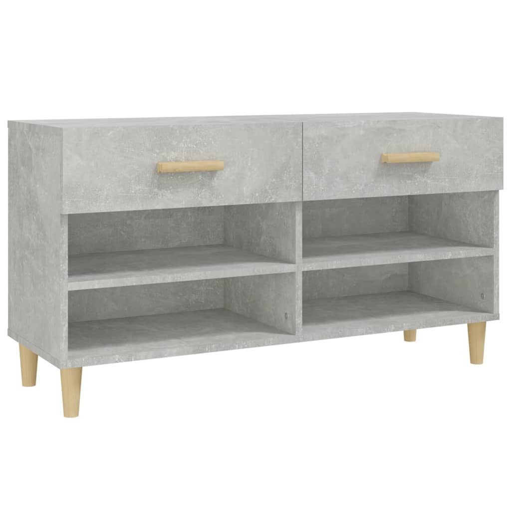 vidaXL Schuhregal Schuhschrank Betongrau 102x35x55 cm günstig online kaufen