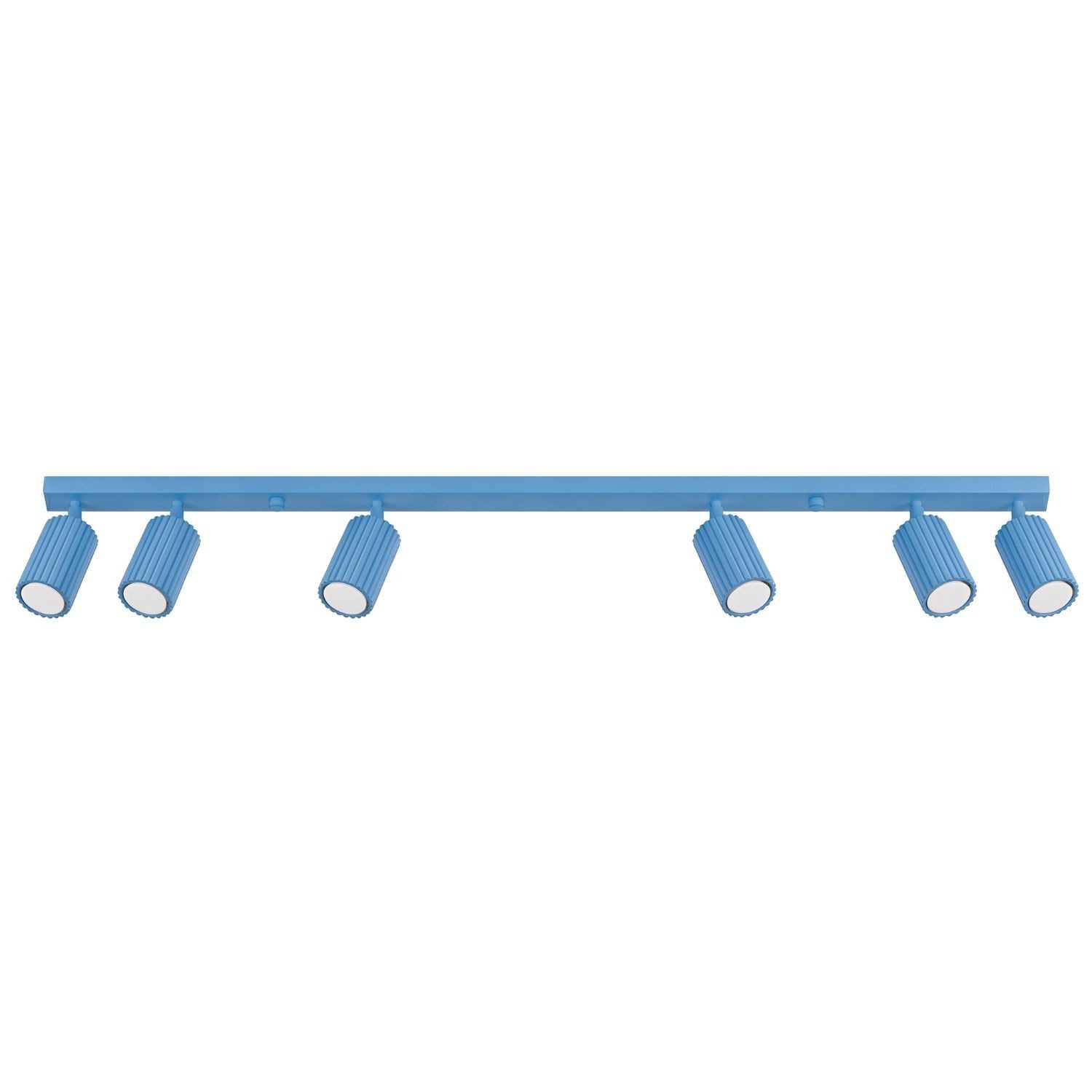 Licht-Erlebnisse Deckenstrahler BERTA, ohne Leuchtmittel, Aluminium GU10 verstellbar Hellblau länglich Modern