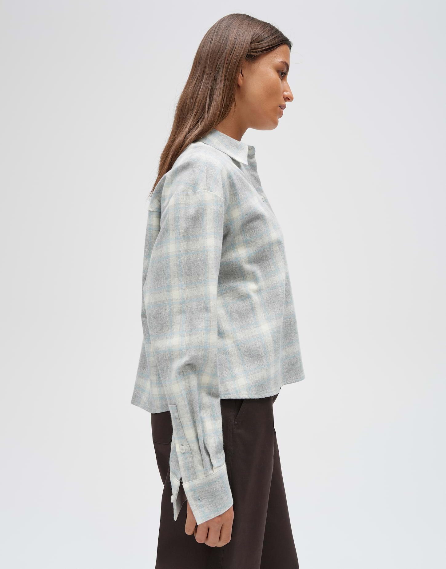 OPUS Hemdbluse Flakaro aus weichem Flanell Gerader Schnitt mit weichem Griff und Kellerfalte im Rücken – Bild 5 von 5