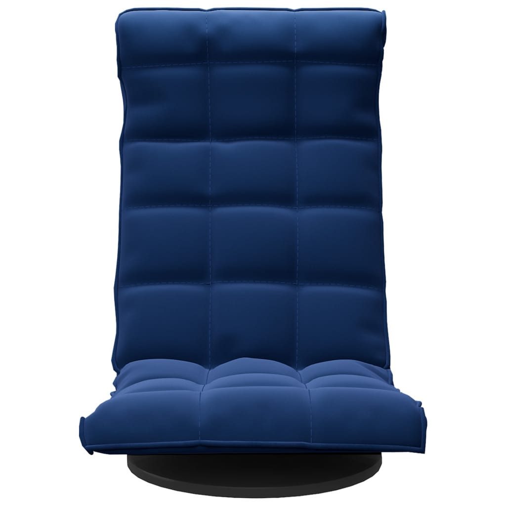vidaXL Bodenkissen Bodenstuhl Drehbar Blau Samt günstig online kaufen