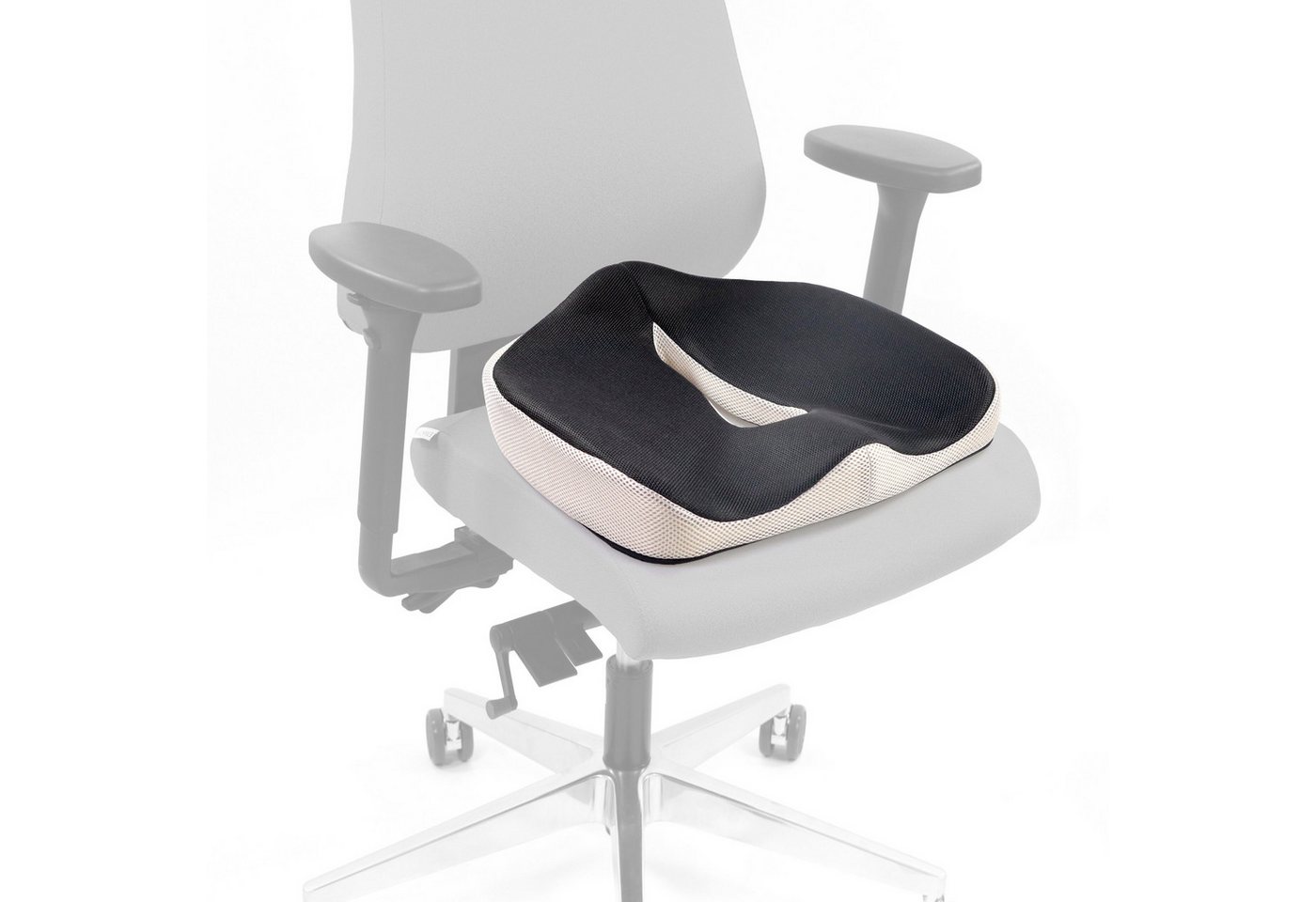 hjh OFFICE Sitzkissen MEDISIT VII Orthopädisches Kissen H/B/T:, Orthopädisches Kissen für ermüdungsfreies Sitzen mit Memory-Effekt
