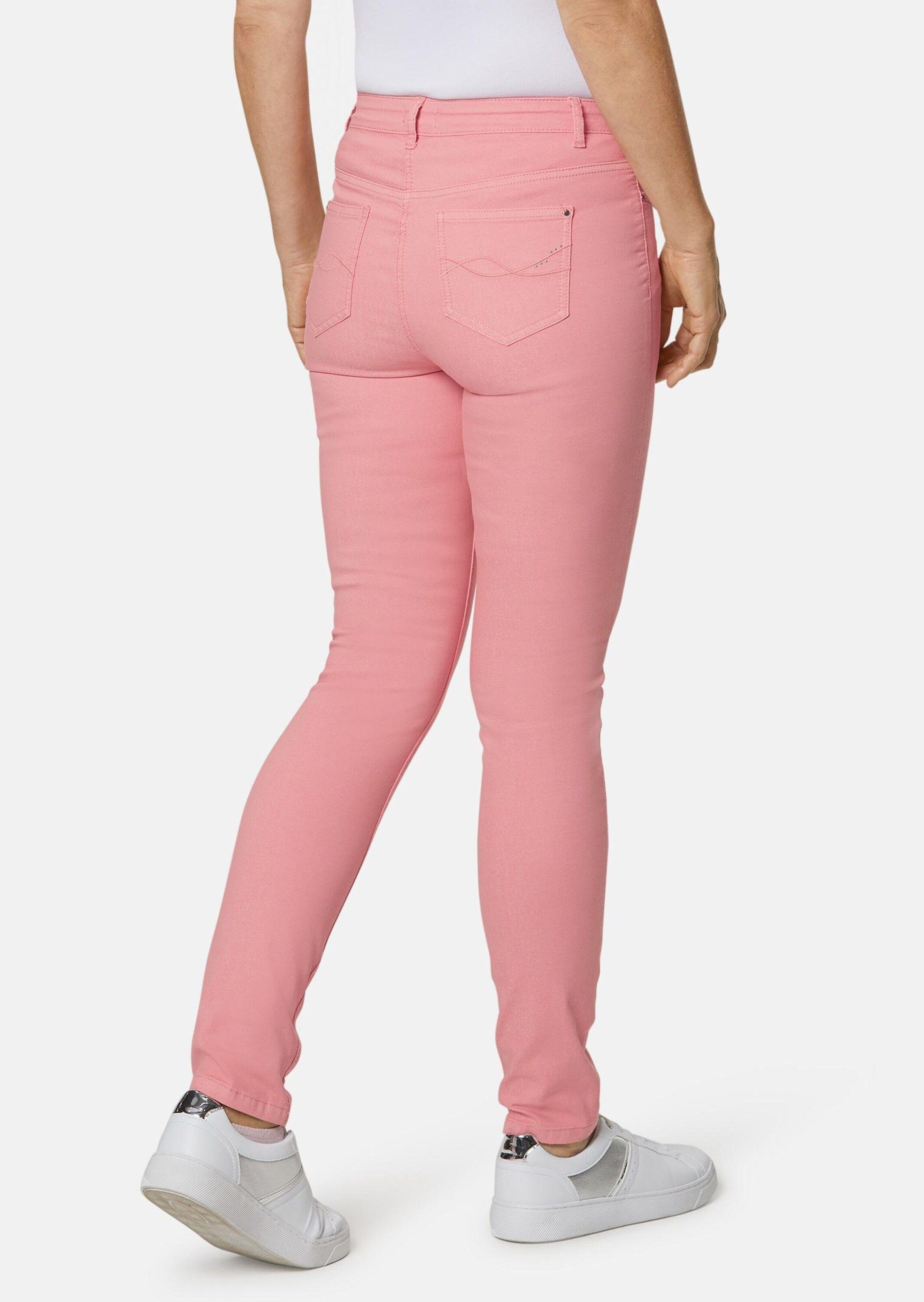 GOLDNER Bequeme Jeans Kurzgröße: Lange Freizeithose BELLA mit Formbund Slim Fit Stretch-Jeans mit hohem Komfort, Formbund