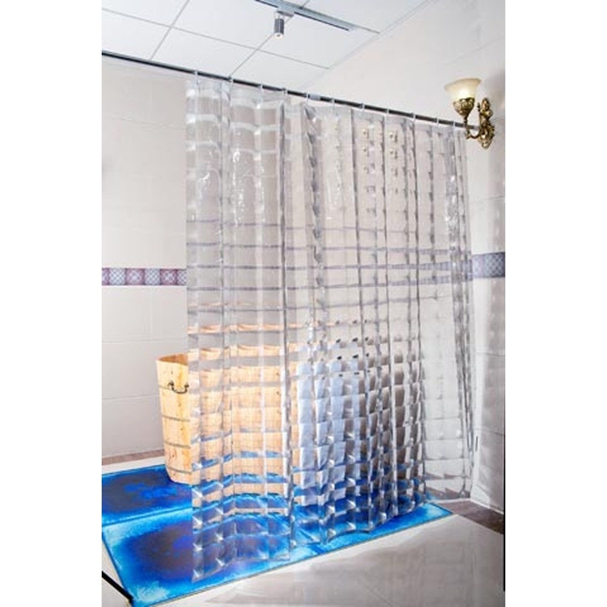 Euroshowers GmbH Duschvorhang Duschvorhang 3D squares (10x10cm) 180 x 200 cm Breite 180 cm