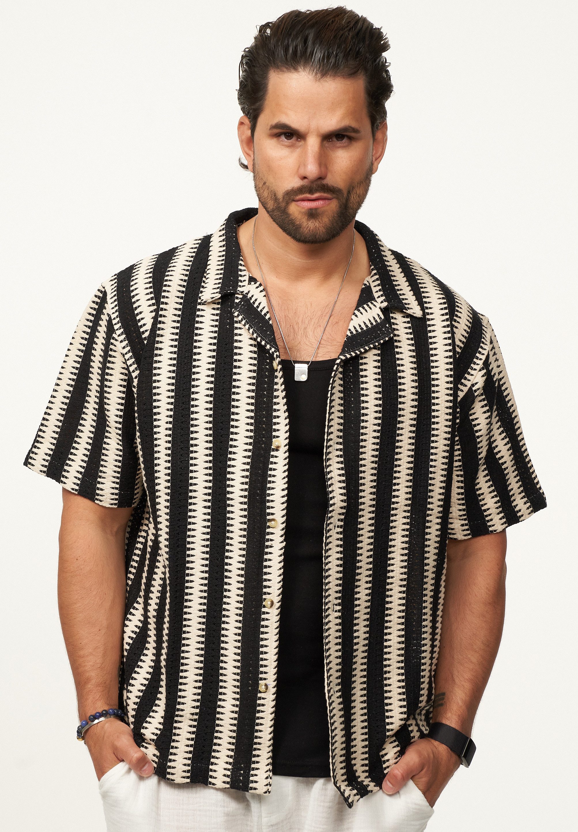 Kurzarmhemd im Vintage Summer-Look