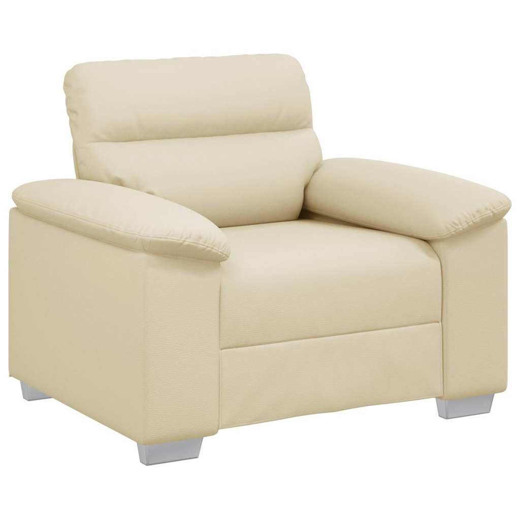 vidaXL Sofa Sessel Creme 60 cm Kunstleder günstig online kaufen