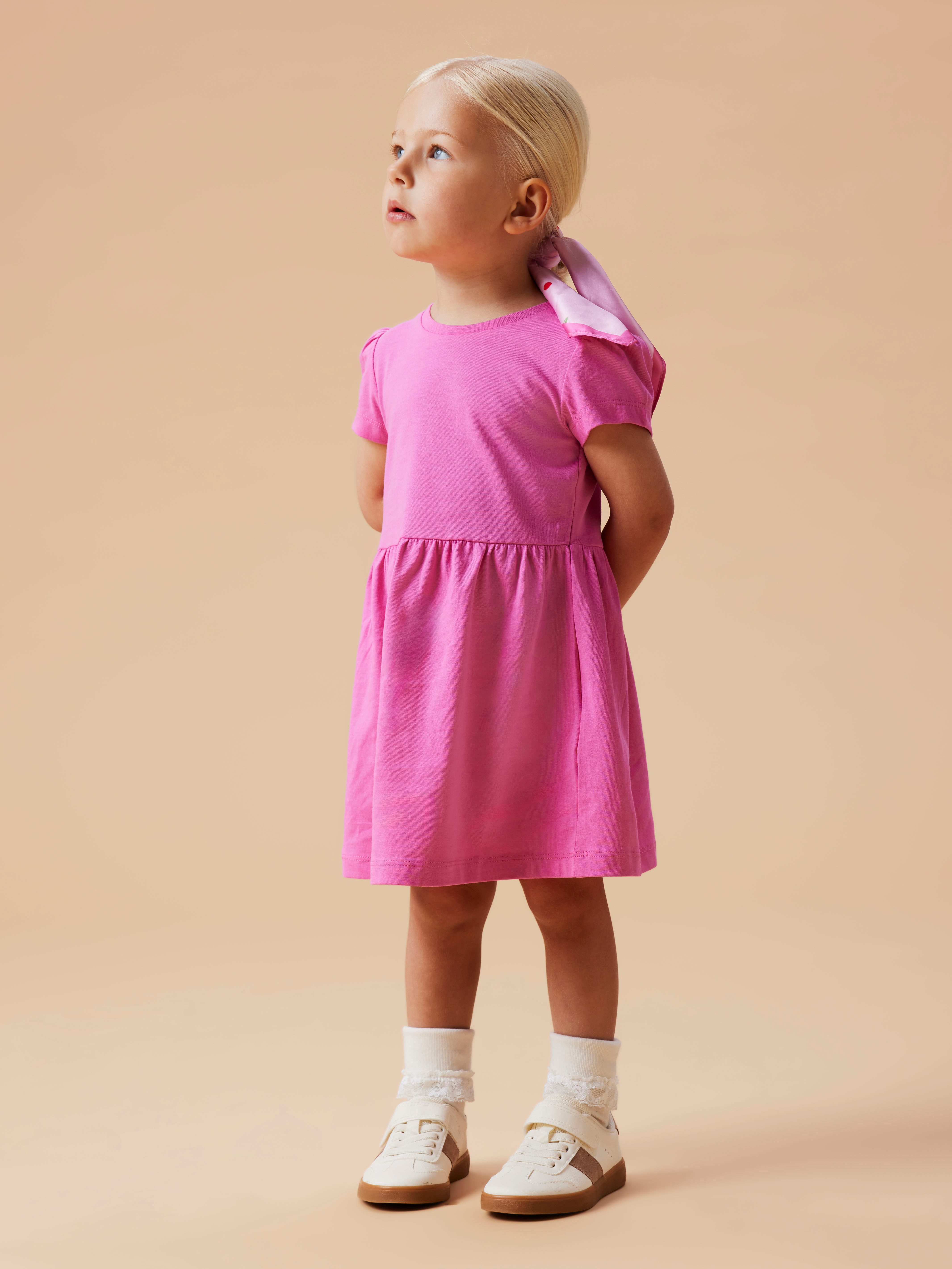 Name It Minikleid NMFVIVIA SS DRESS NOOS Baumwolle, kurze Puffärmel