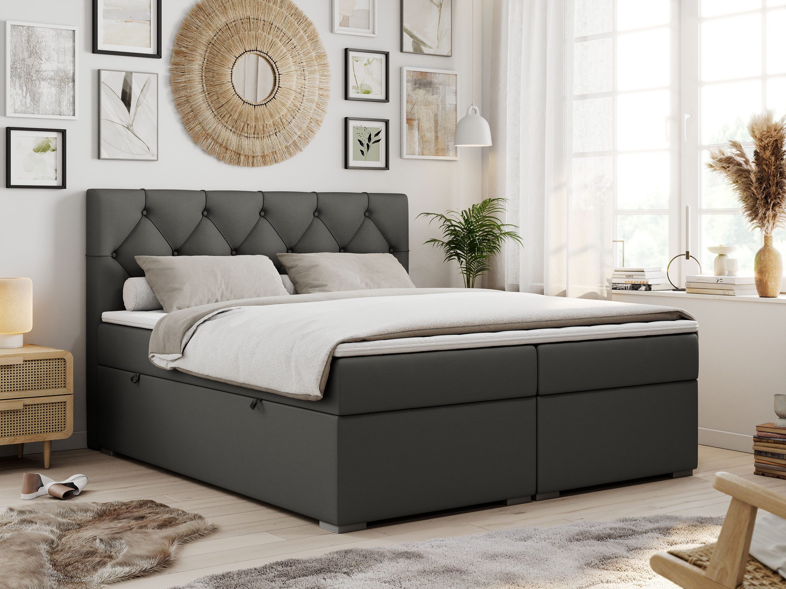MKS MÖBEL Boxspringbett ALDA (Set, Packung, günstig online kaufen
