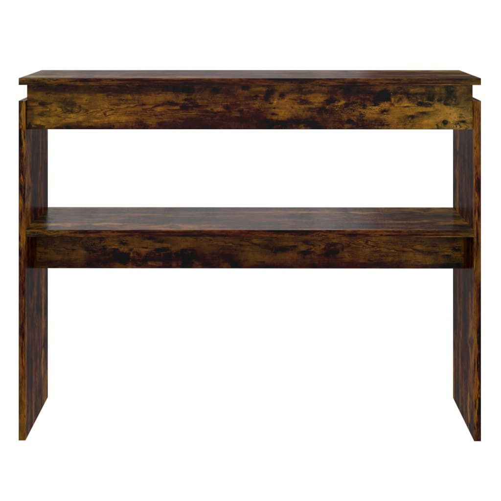 vidaXL Beistelltisch Konsolentisch Räuchereiche 102x30x80 cm günstig online kaufen