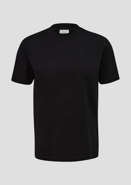 s.Oliver BLACK LABEL Kurzarmshirt Jerseyshirt im Slim Fit Blende