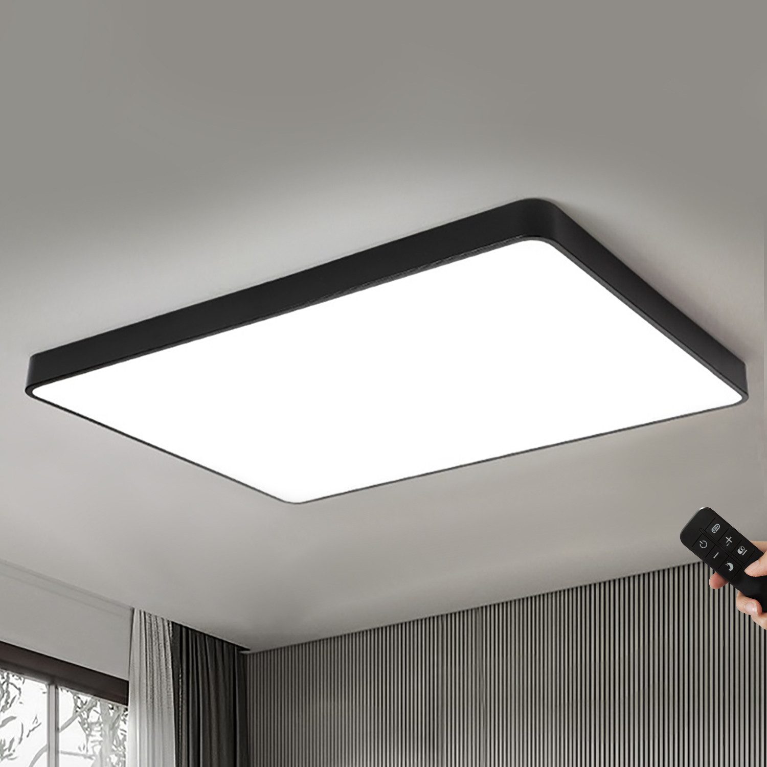 JDONG LED Deckenleuchte dimmbar mit Fernbedienung Rechteckig 65*43/90*55/90 günstig online kaufen