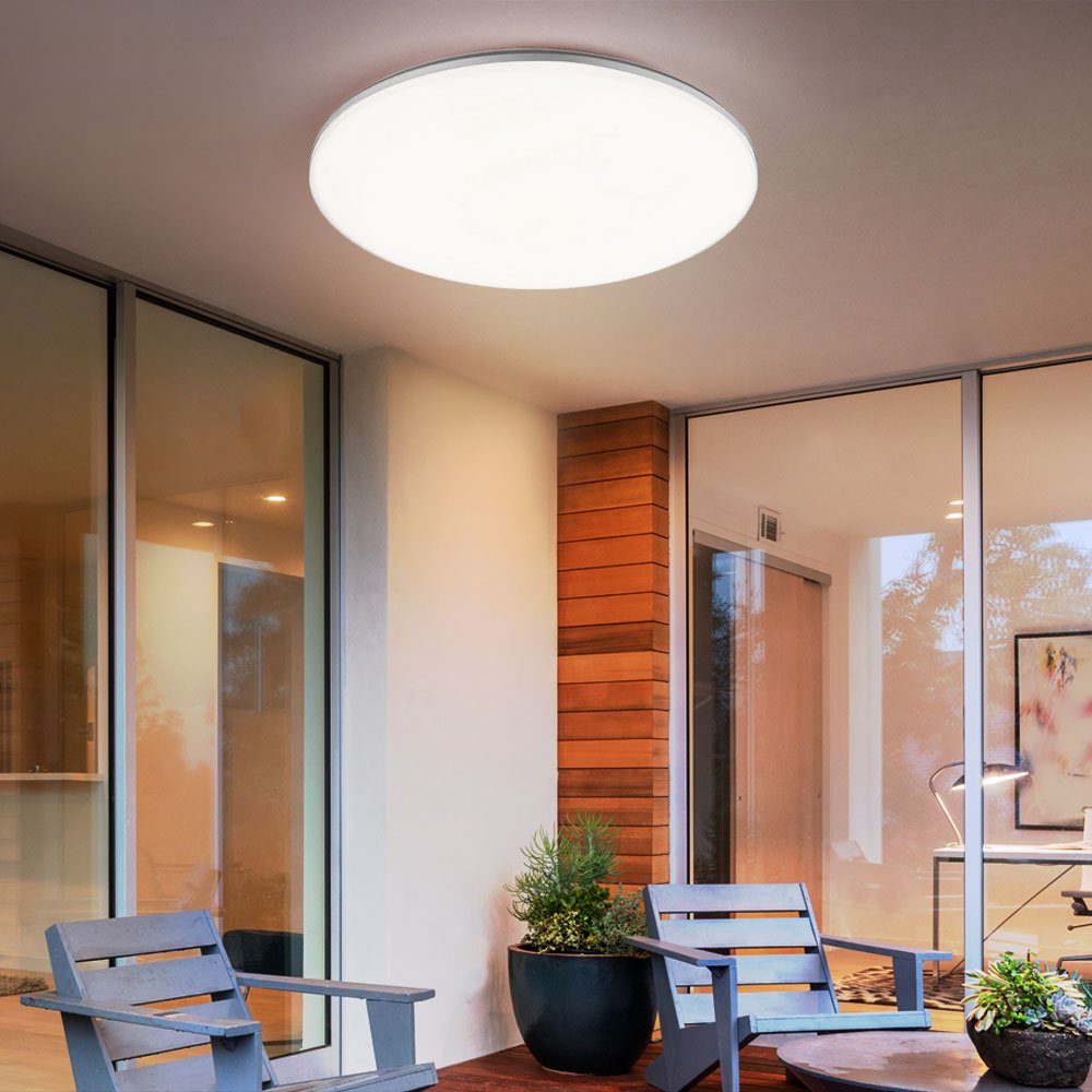 GLOBO LIGHTING Außen-Deckenleuchte, Leuchtmittel inklusive, Warmweiß, LED Außen Decken Leuchte Garten Balkon Lampe Terrassen Beleuchtung