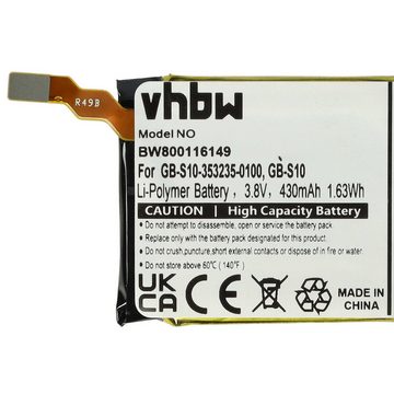 vhbw Ersatz für Sony 1288-9079, GB-S10-353235-0100, GB-S10, 1588-0911 für Akku Li-Polymer 430 mAh (3,7 V)