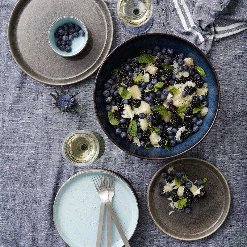 Bitz Frühstücksteller Gastro black / lilac, 21 cm