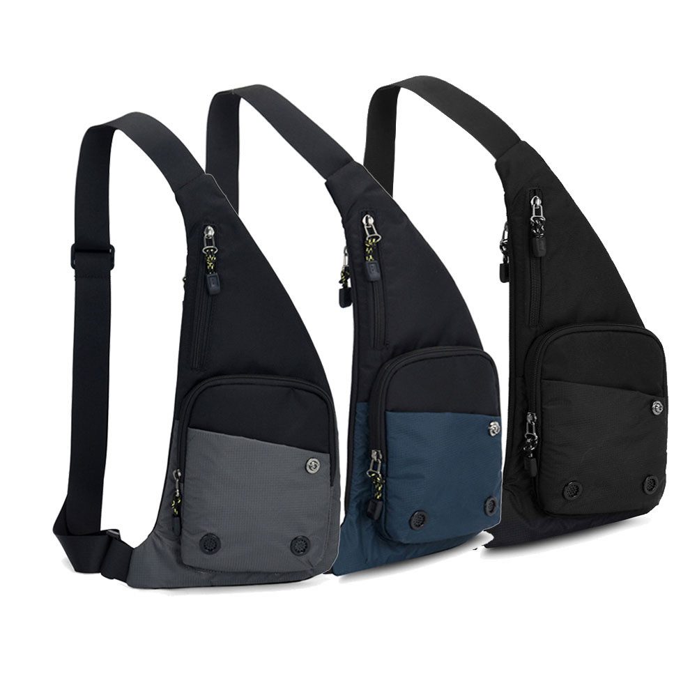 VIVIHEYDAY Brustbeutel Herren Freizeit Brusttasche aus Oxford-Stoff mit UMehrere Taschen, Wasserdicht