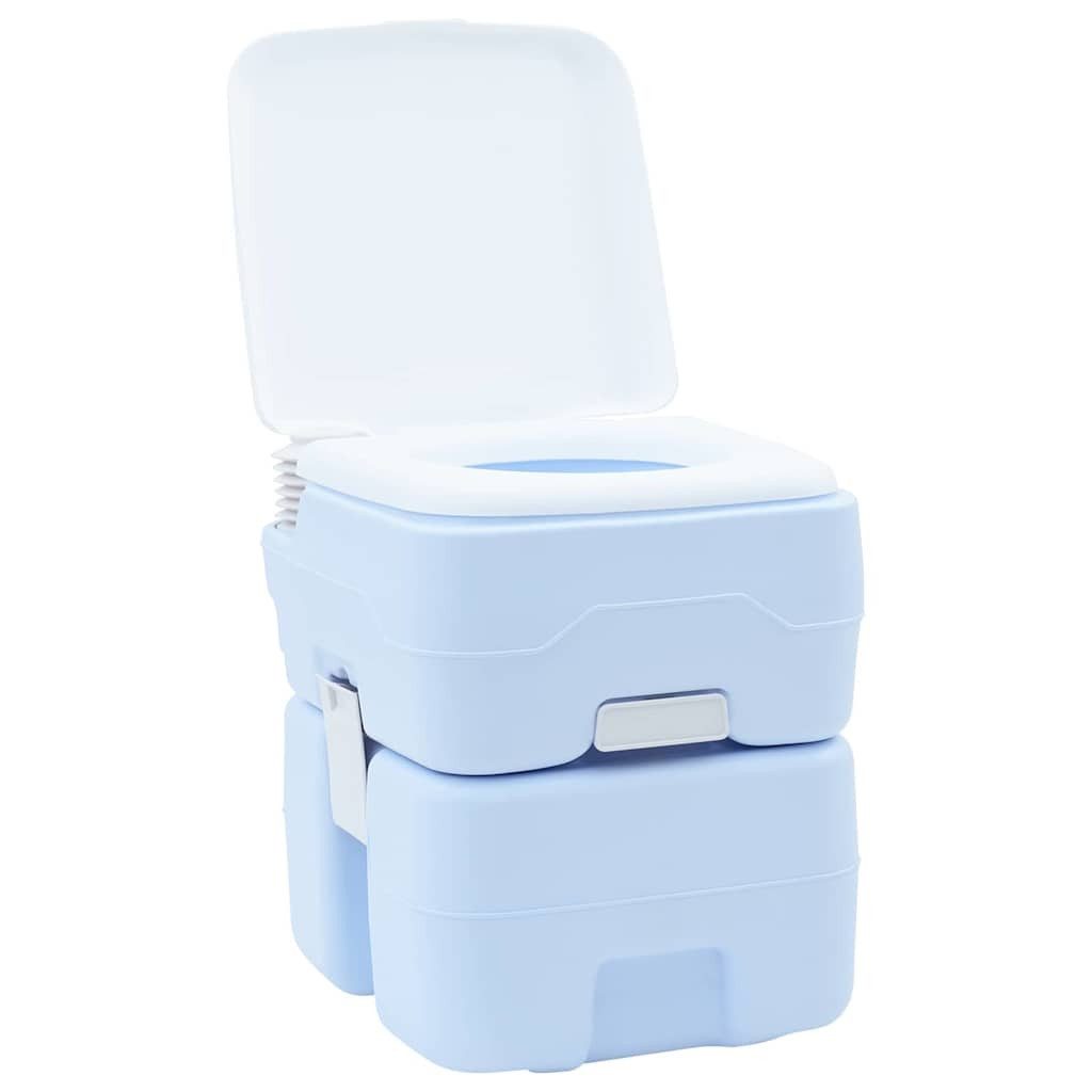 vidaXL Campingtoilette Camping-Toilette Helles Blau und Weiß 41,5 x 36,5 x 42 cm, (1-St)