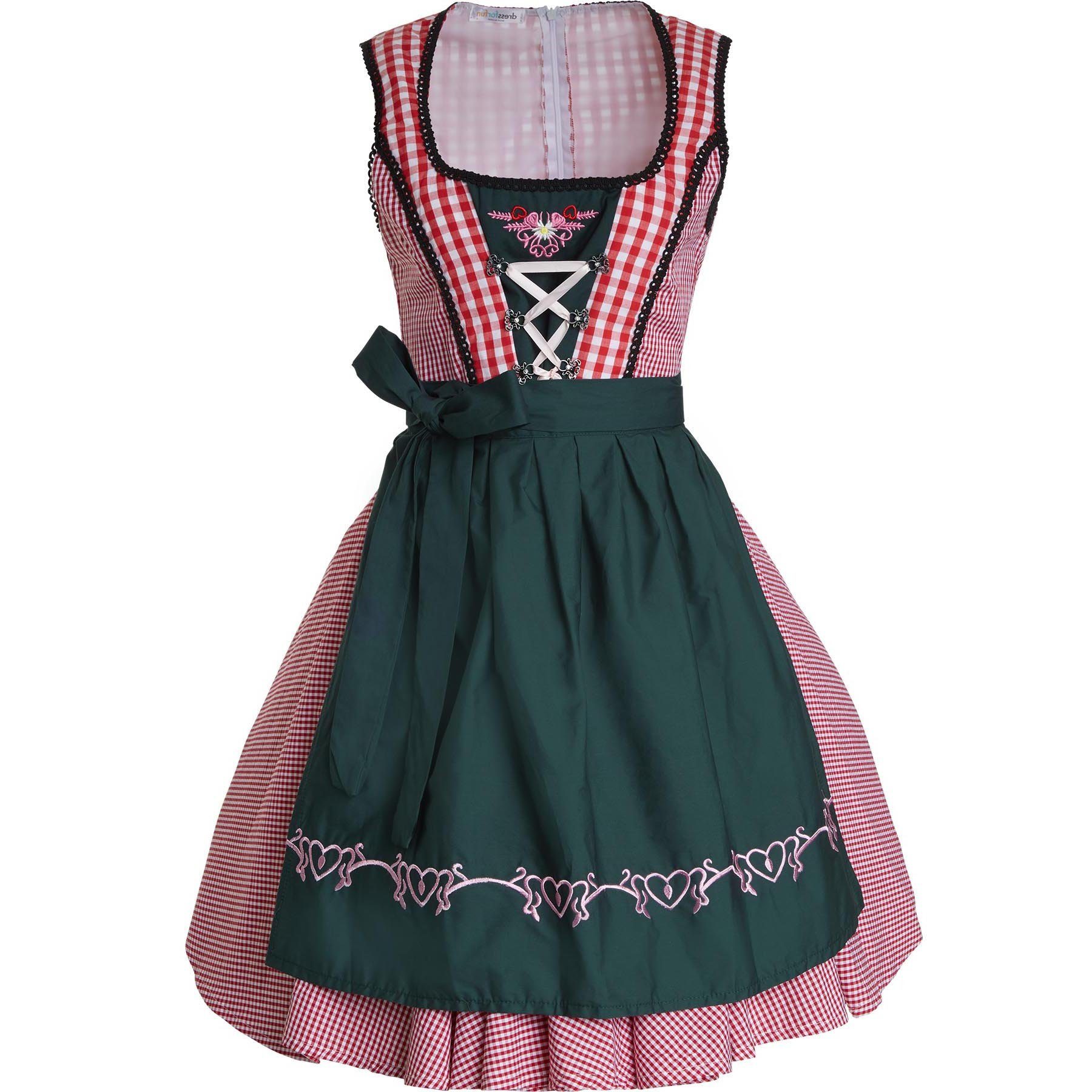 dressforfun Dirndl Frauenkostüm Midi-Dirndl Traunstein Modell 1 Tailliertes, halblanges Dirndl