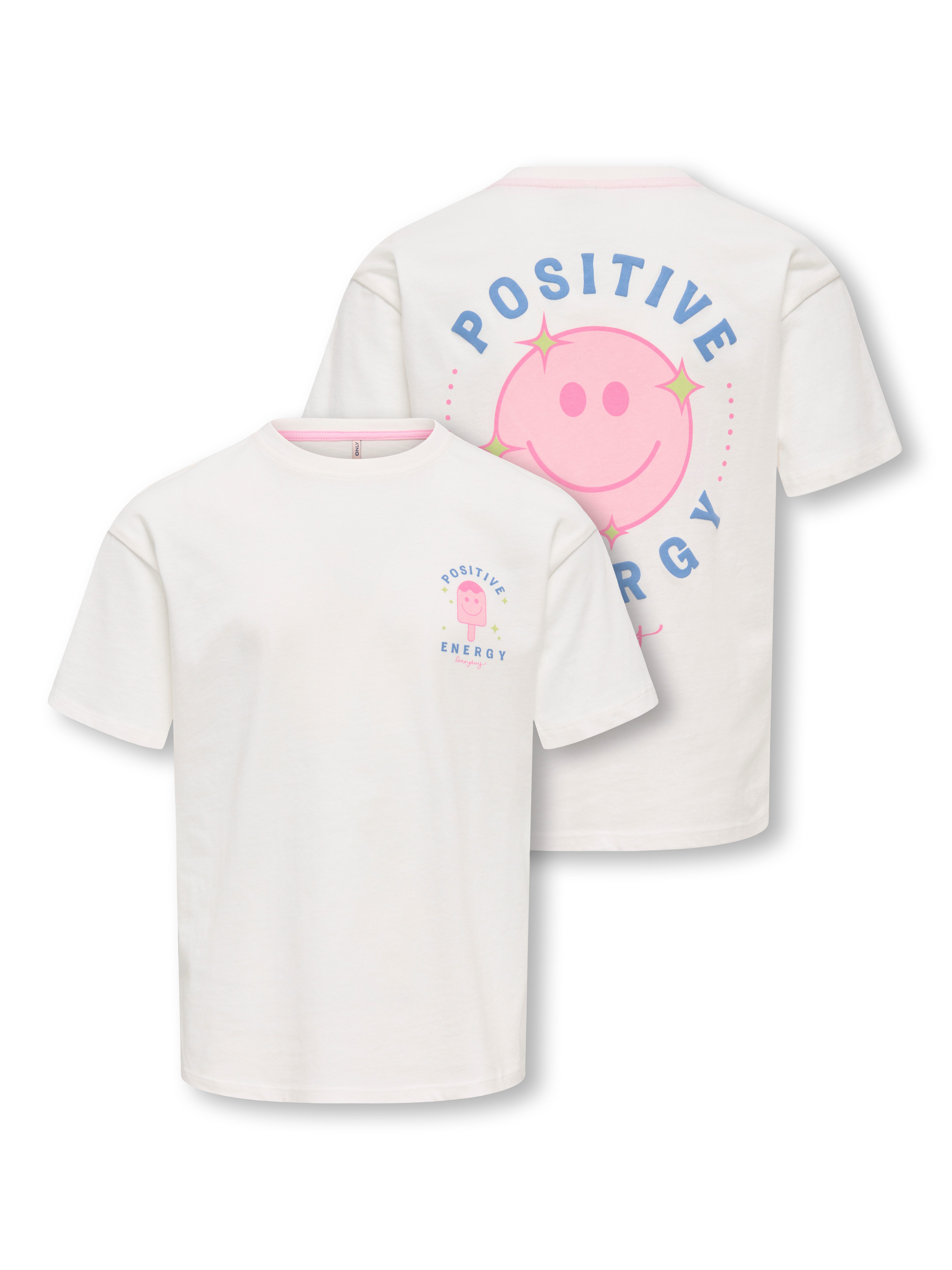 KIDS ONLY T-Shirt KOGROSITA LIFE S/S LOOSE PRINT TOP JRS mit gute Laune-Motiven