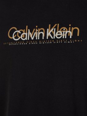 Calvin Klein T-Shirt DOUBLE FLOCK LOGO T-SHIRT mit Markenlabel
